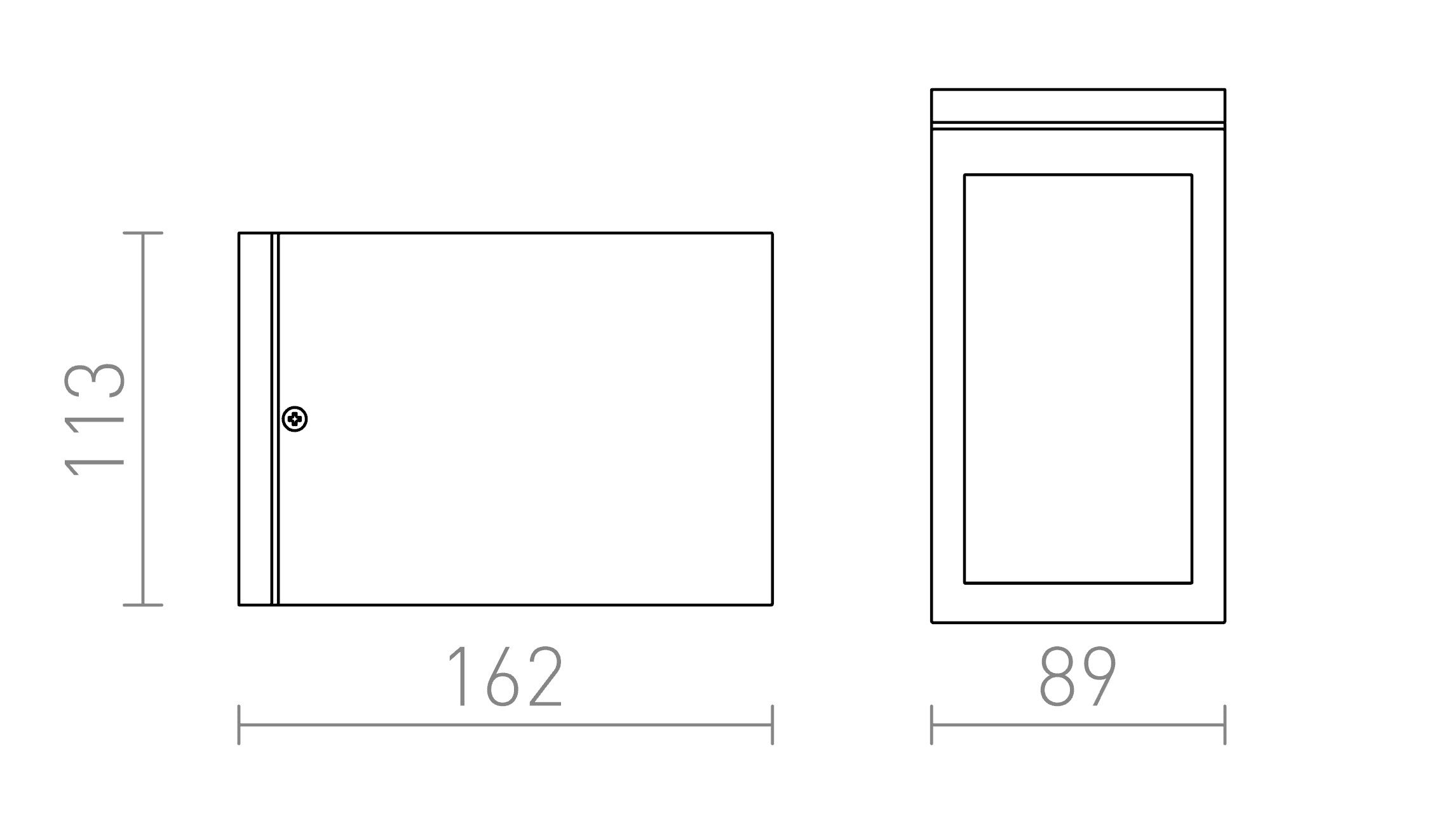 CABOX II de pared lámpara - Product sketch