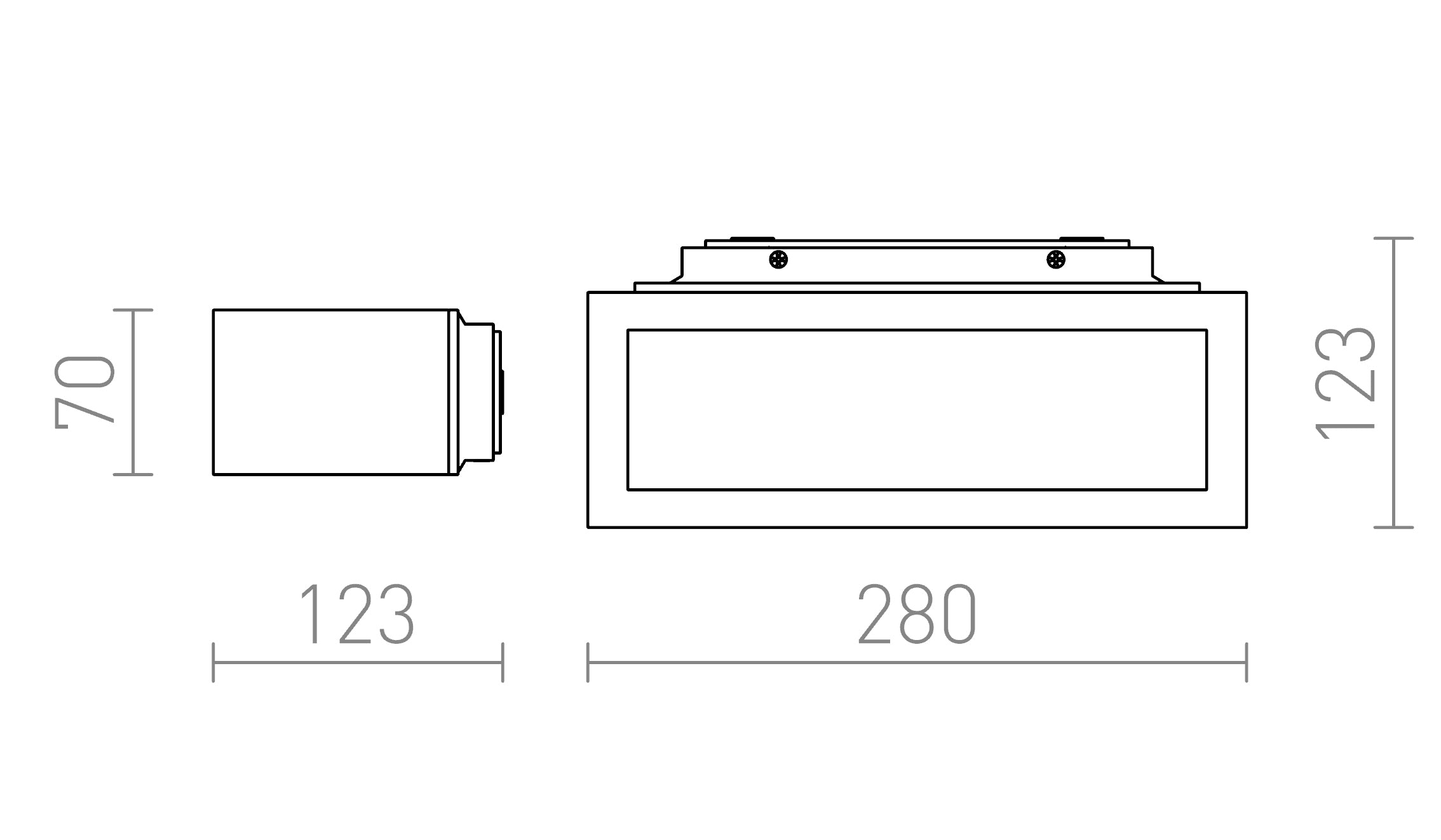 GINO Wandleuchte lampe - Product sketch