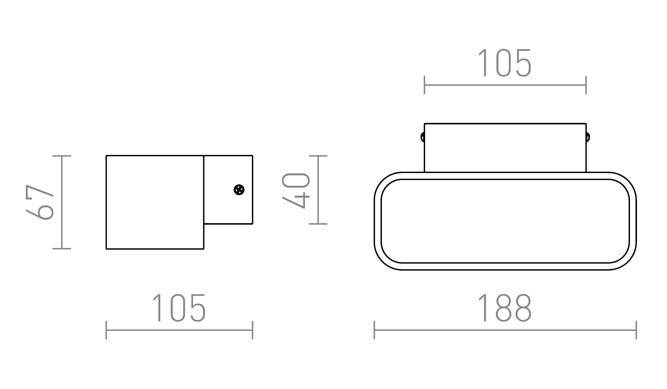 REEM murale lampe - Product sketch