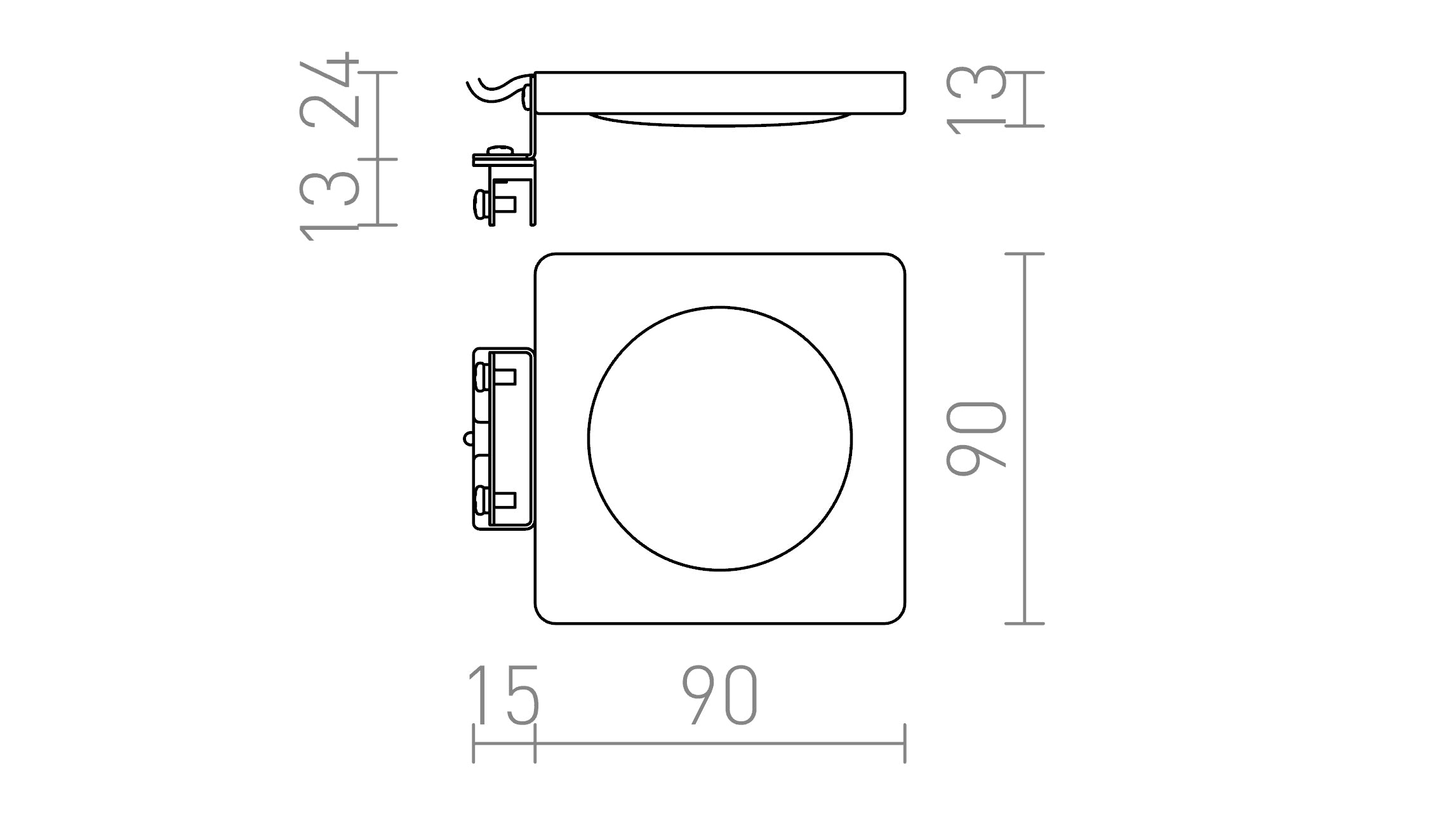 YOLO SQ över spegel - Product sketch
