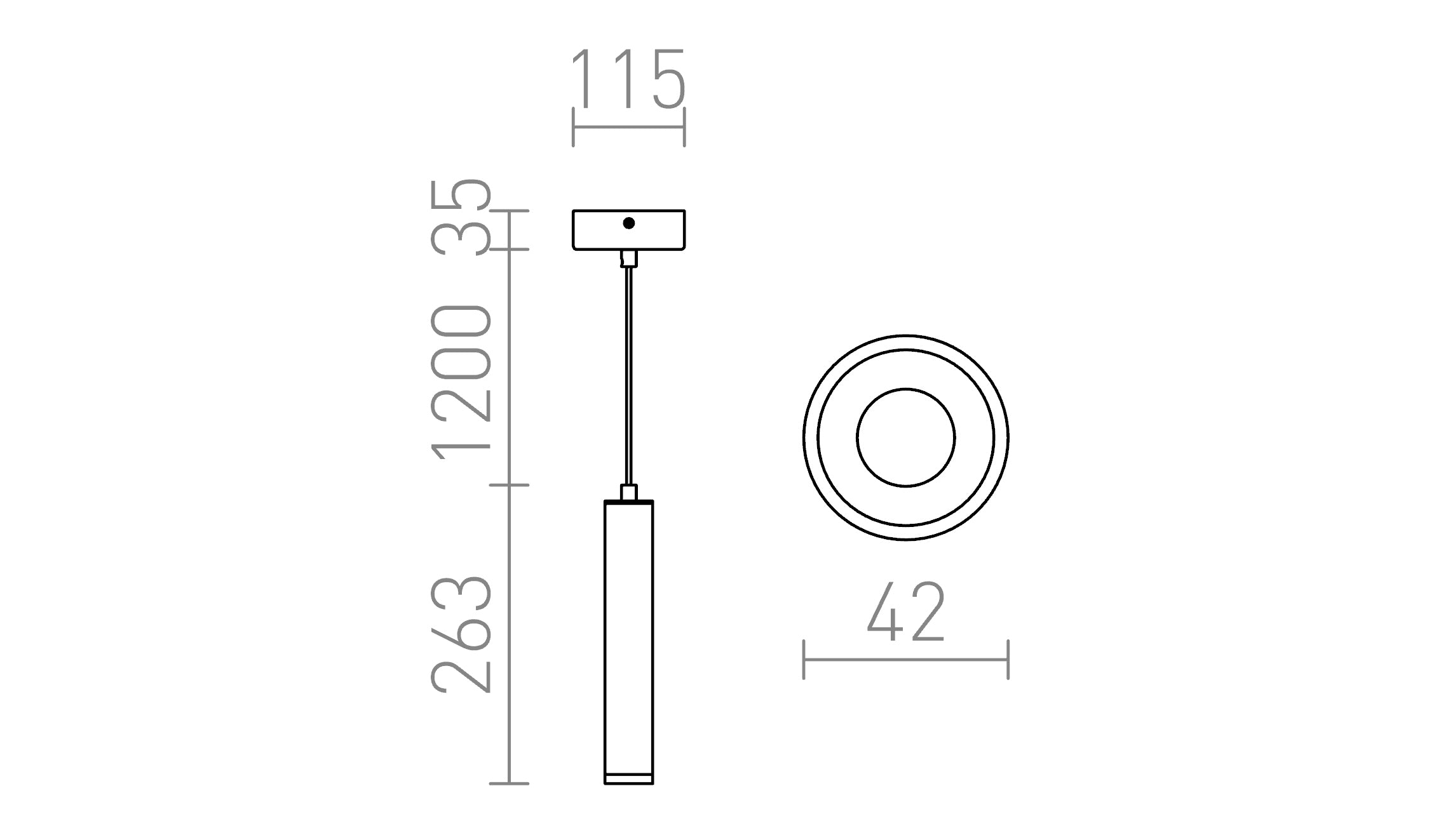 COZY a sospensione lampada - Product sketch