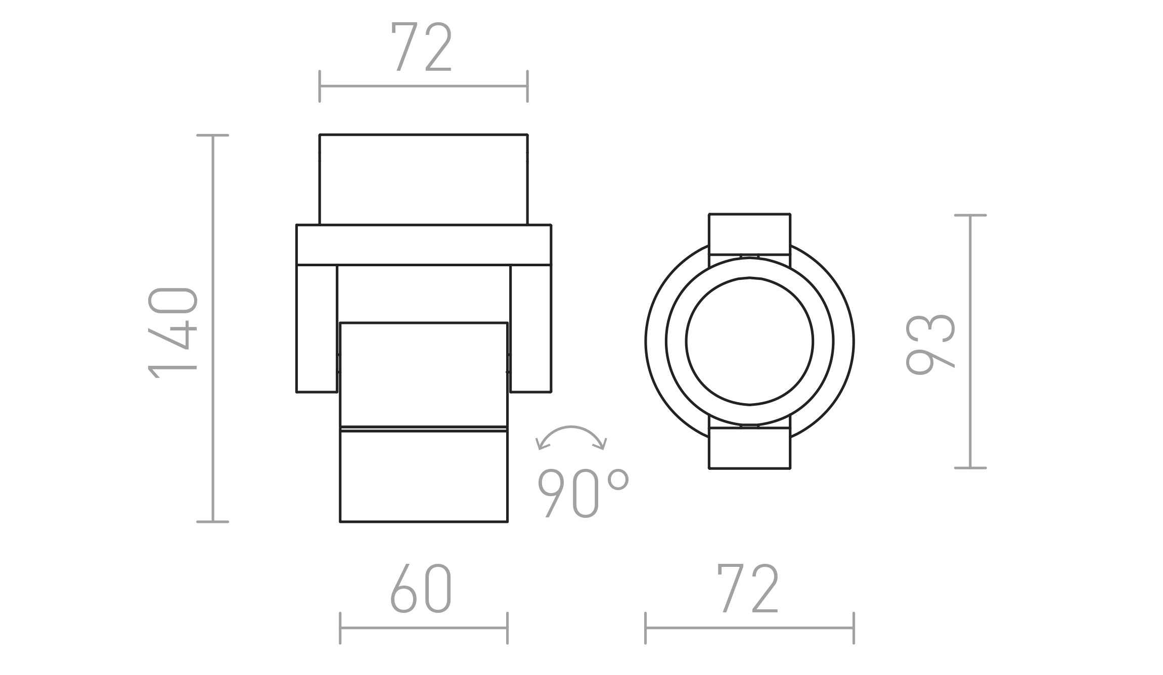 ORIT Επιτοίχιος λαμπτήρας - Product sketch