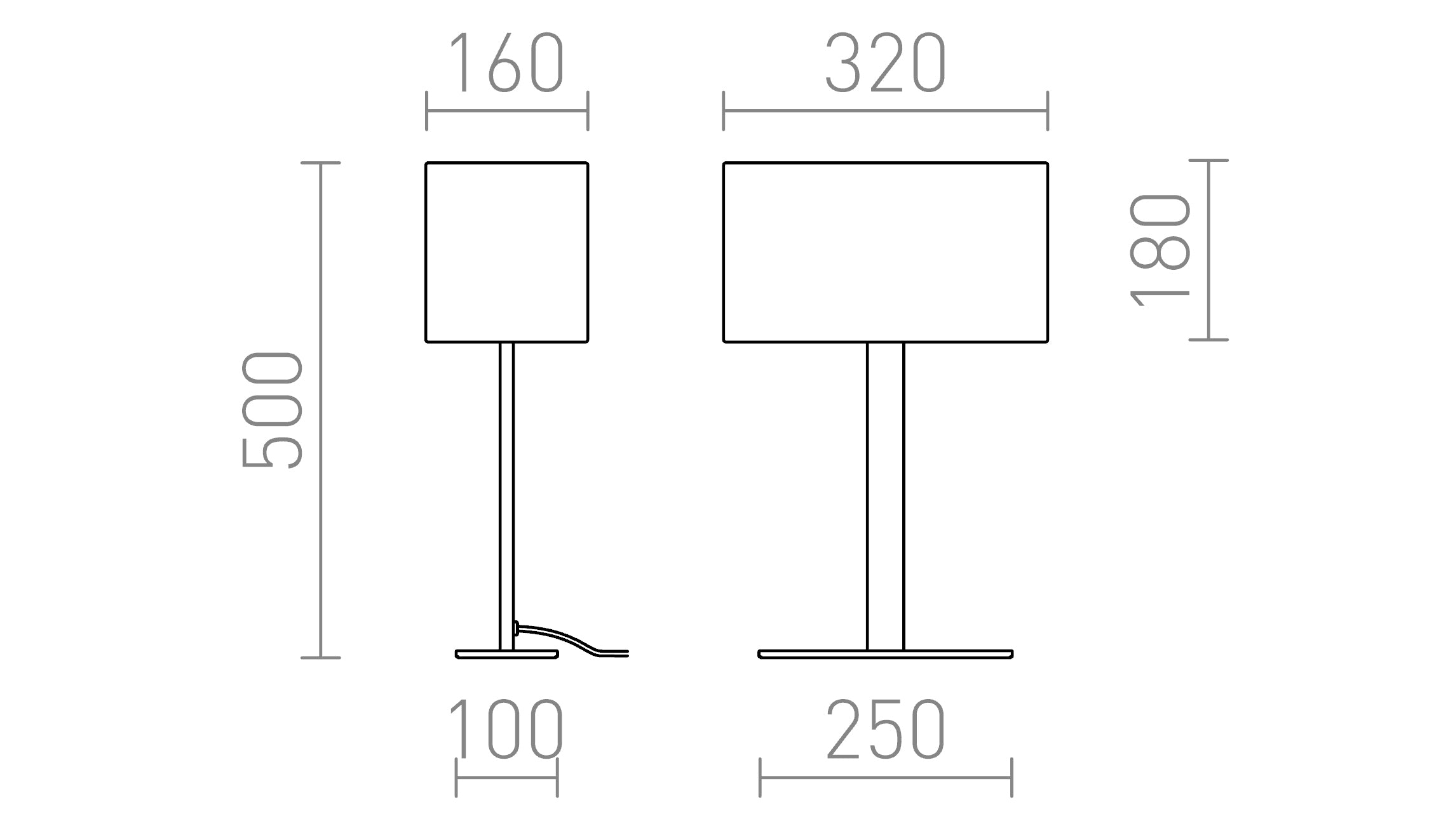 PLAZA M de masă lampă - Product sketch