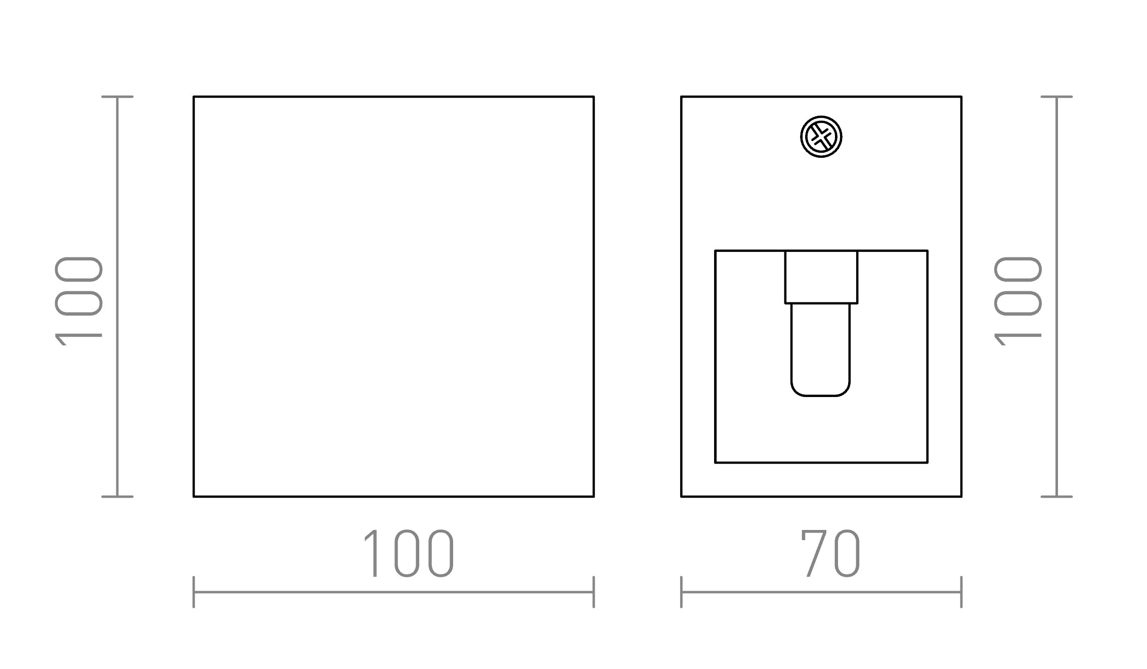 JACK RC S de pared lámpara - Product sketch