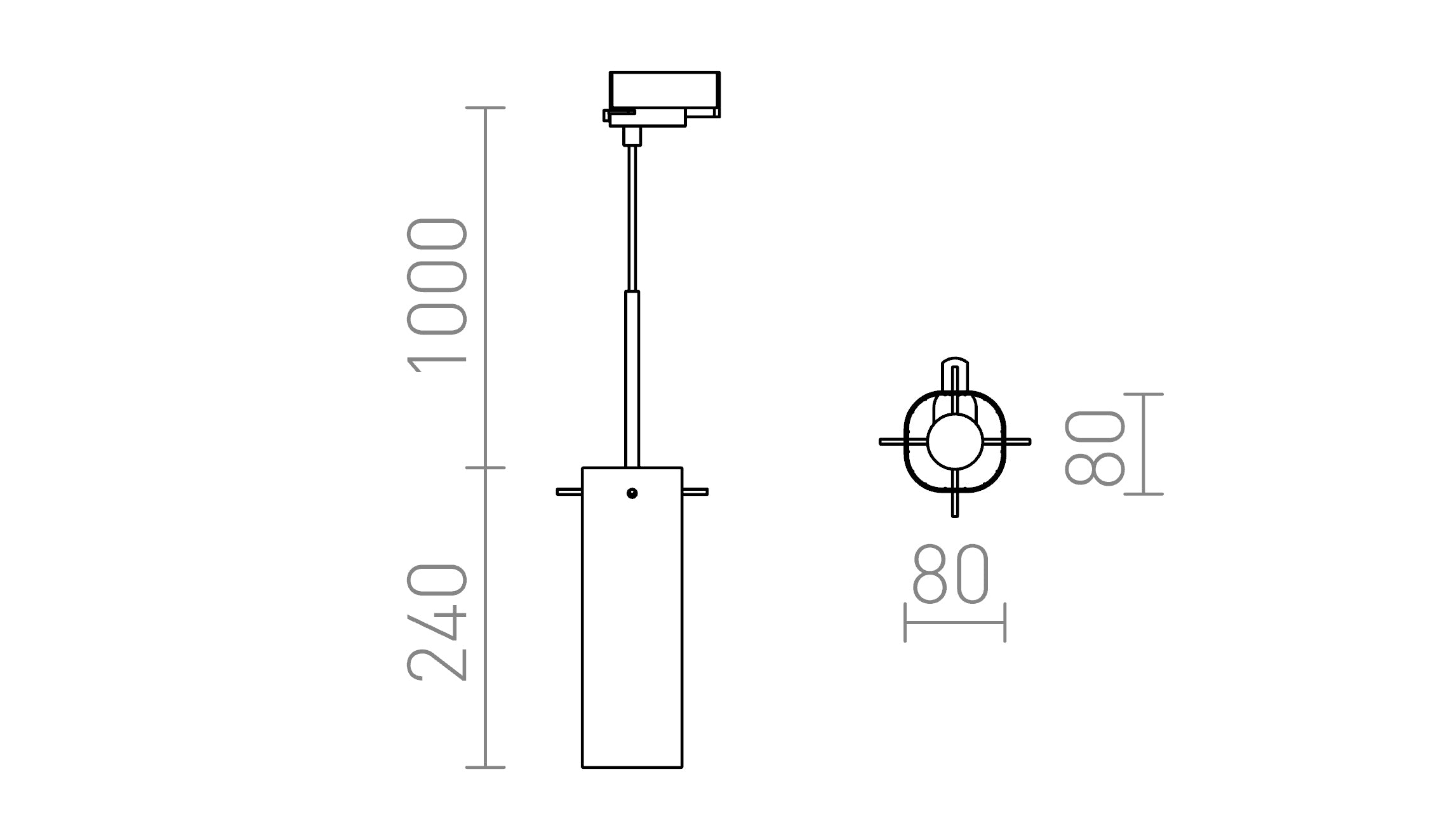 GIFT für 3-Phasen-Stromschiene - Product sketch