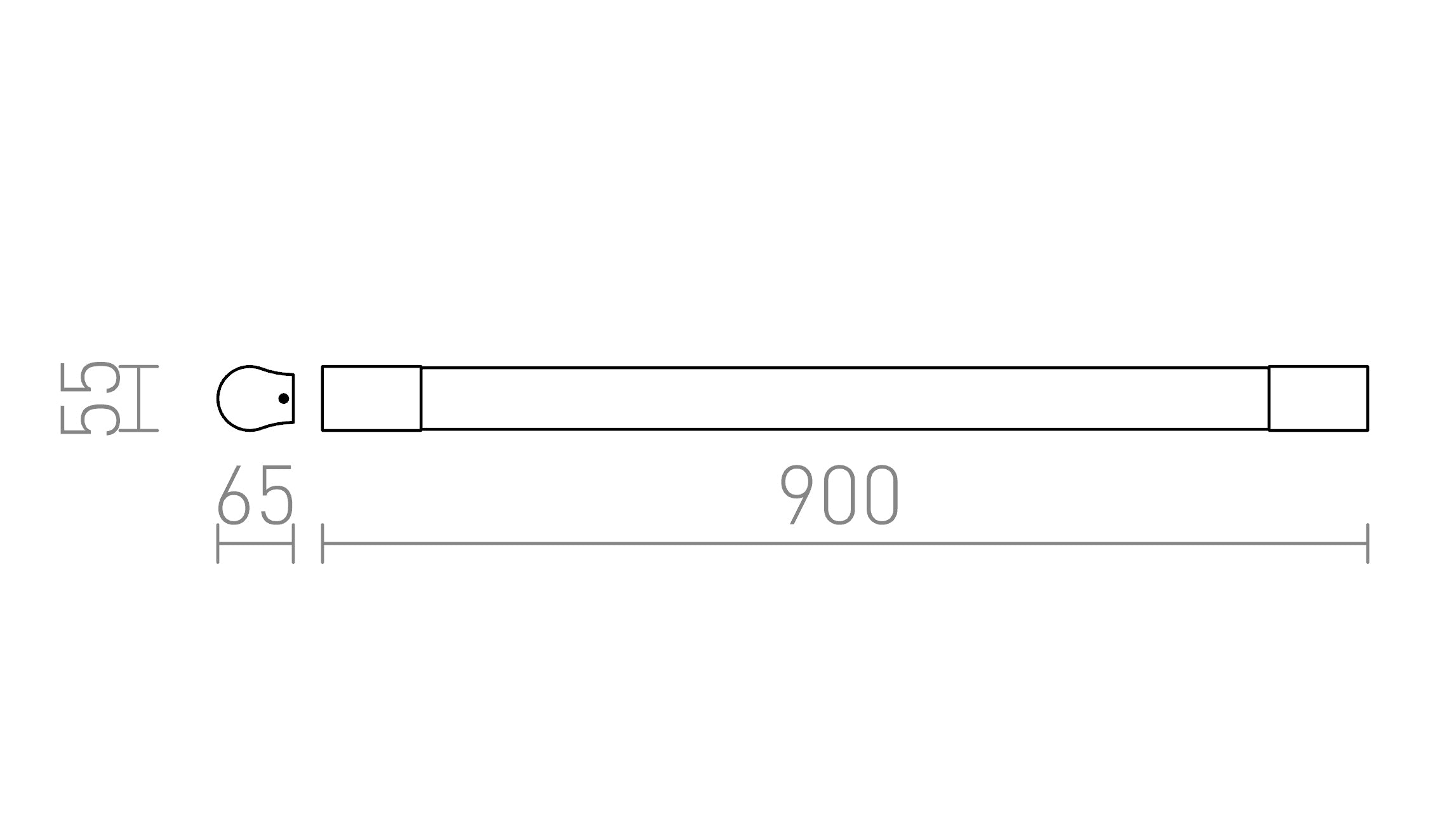 CRESCENDO 90 zidna lampa - Product sketch