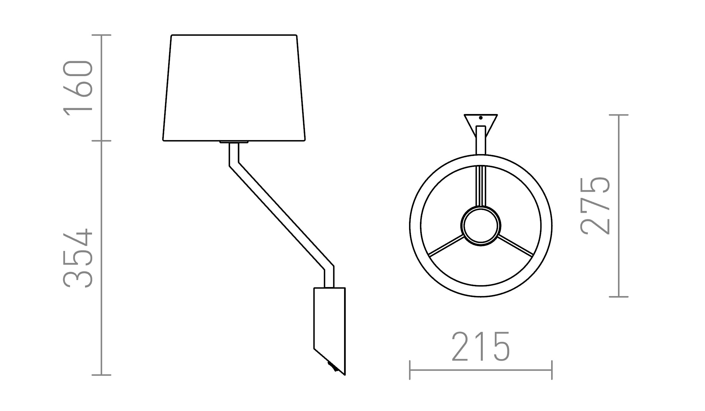 SHARP wall lamp - Product sketch