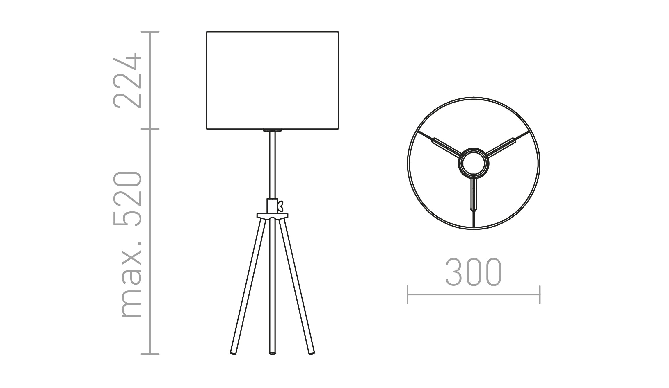 GARDETTE da tavolo lampada - Product sketch