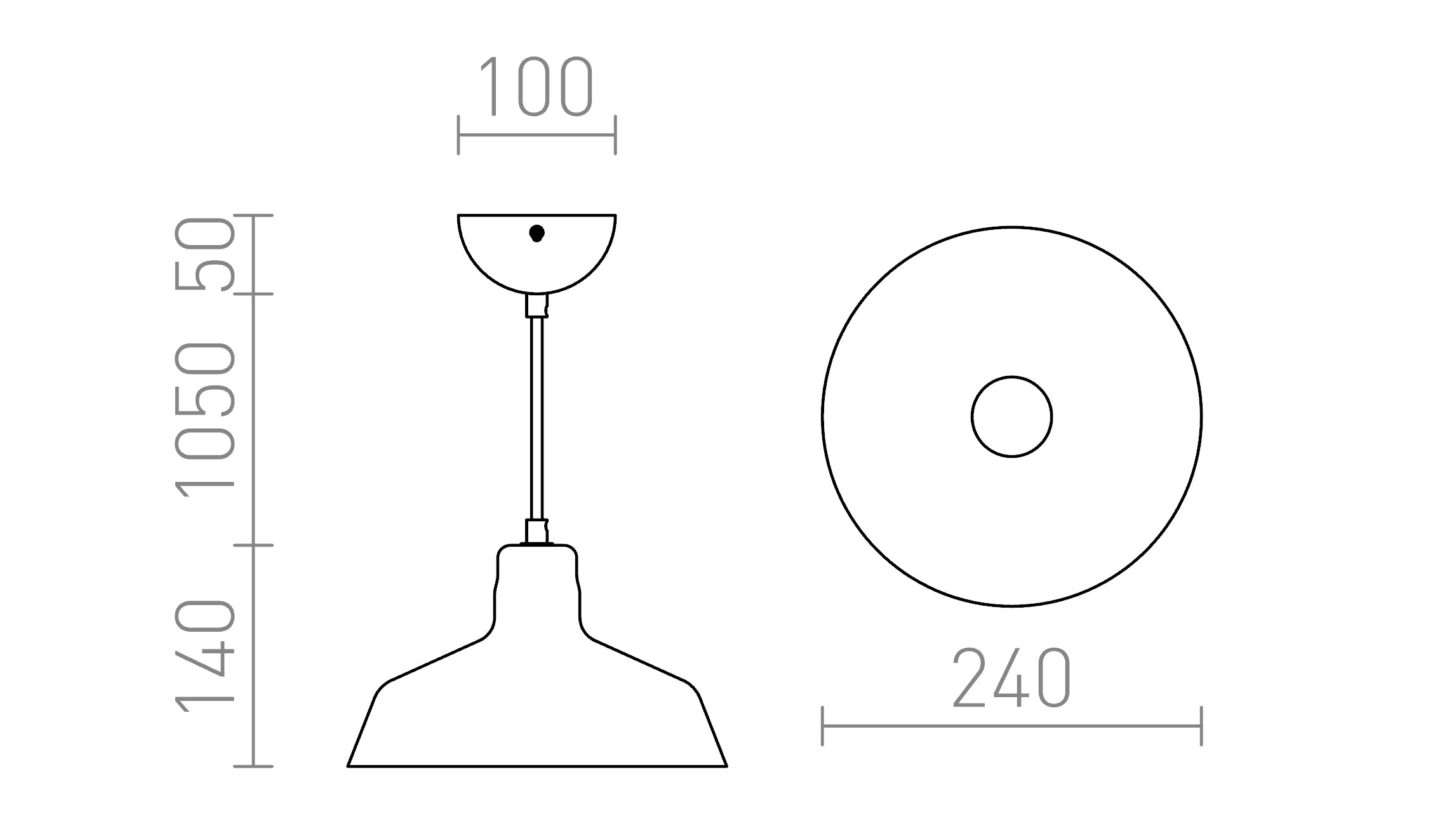 DORA viseča lampa - Product sketch