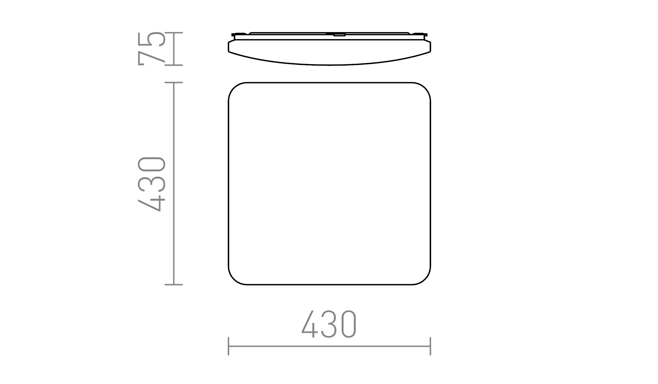 SEMPRE SQ 43 αισθητήρας οροφής λαμπτήρας - Product sketch