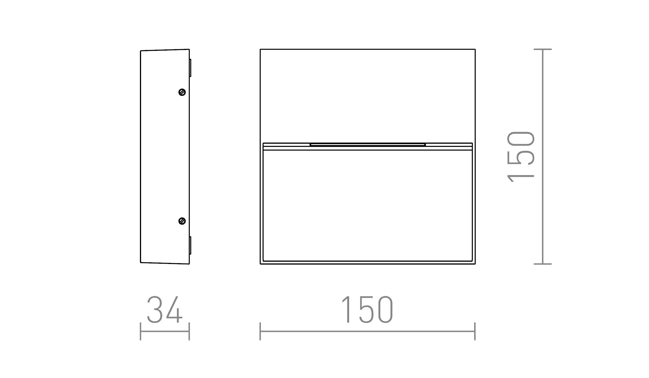 AQILA SQ Wandleuchte lampe - Product sketch