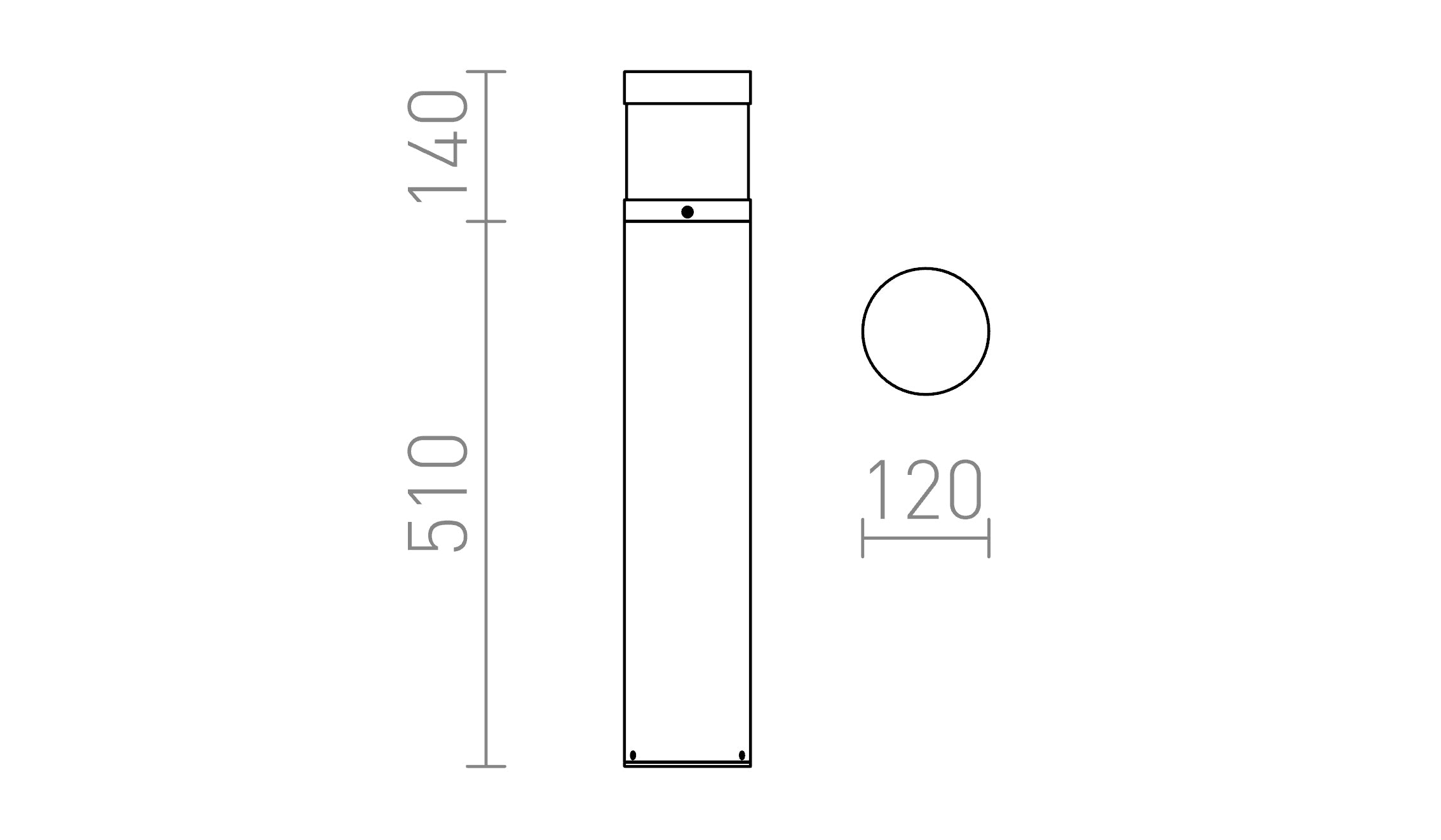 ABAX 65 stojanová lampa - Product sketch