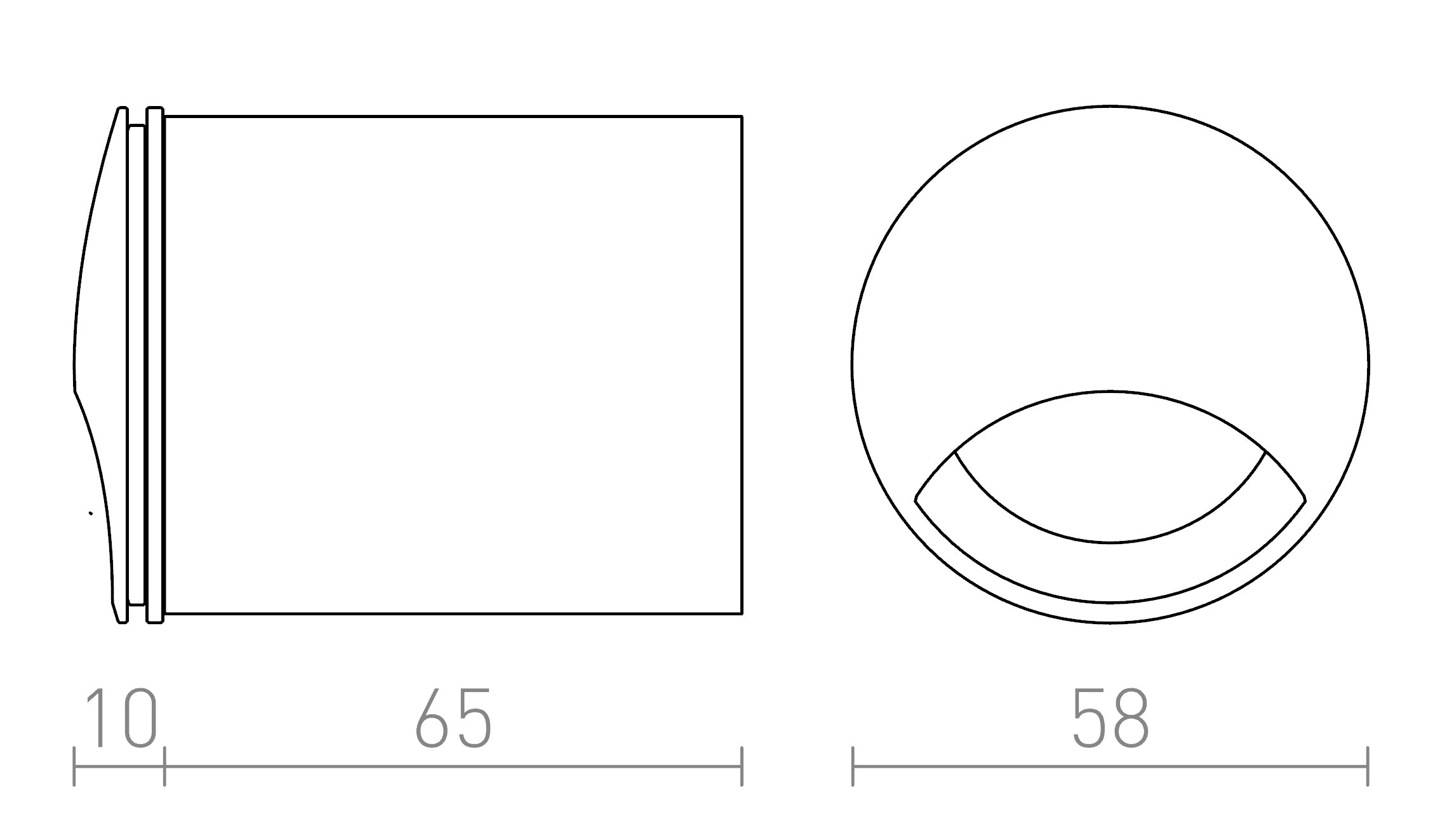 CLUB IND inbouwlamp lamp - Product sketch