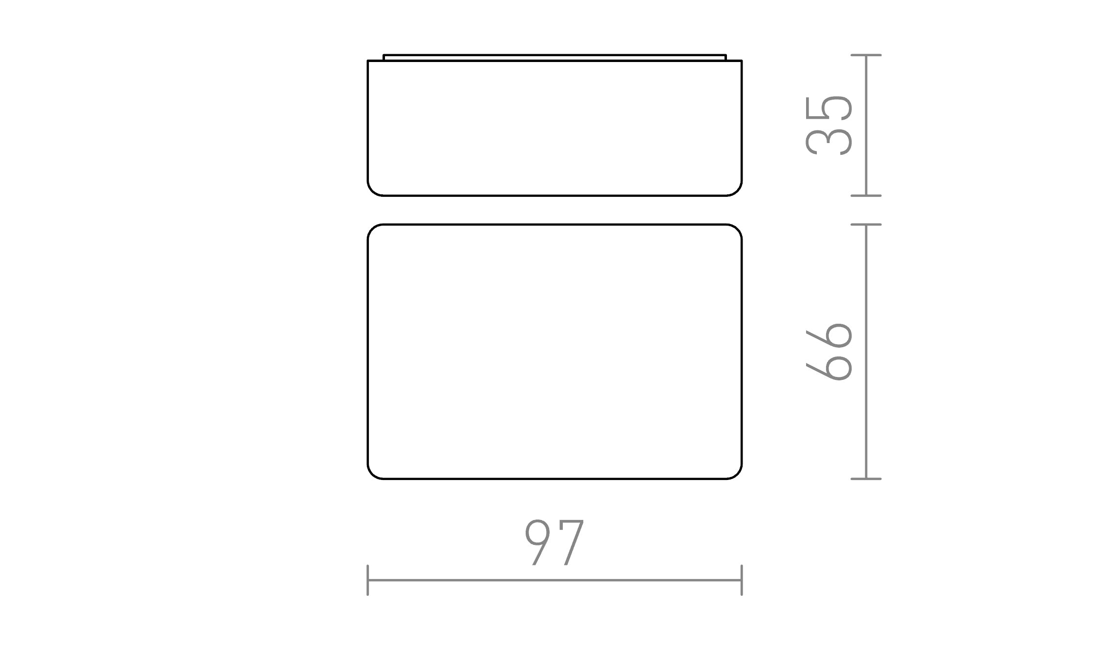 DARK SENSOR 2-100 Lux surface mounted - Product sketch