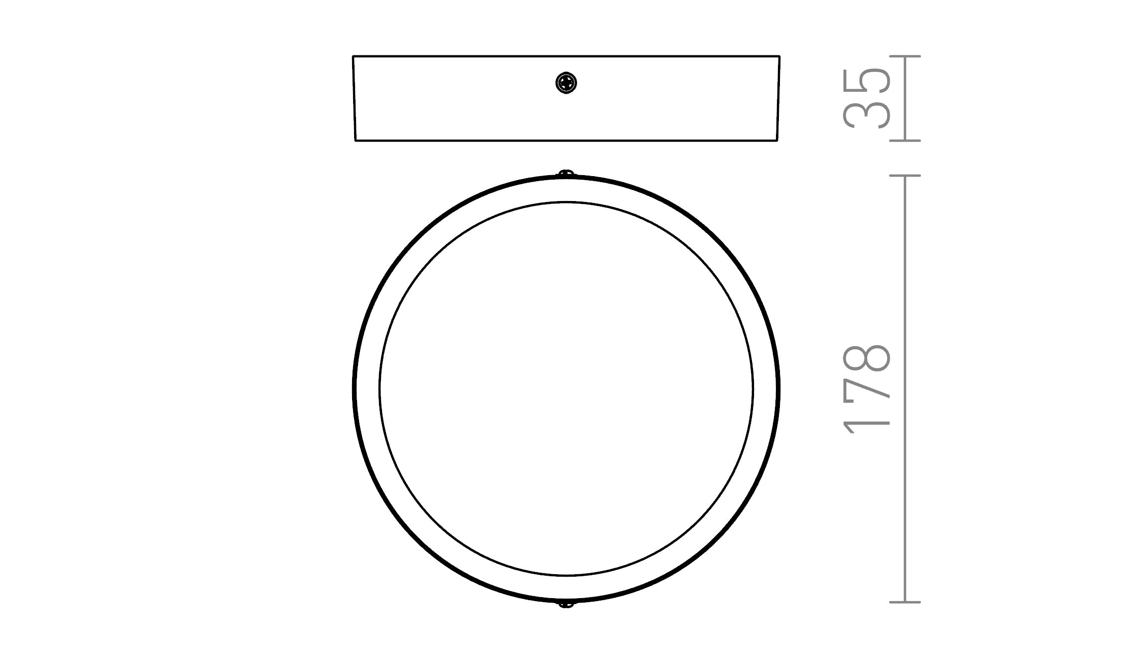 HUE R 17 de tavan lampă - Product sketch