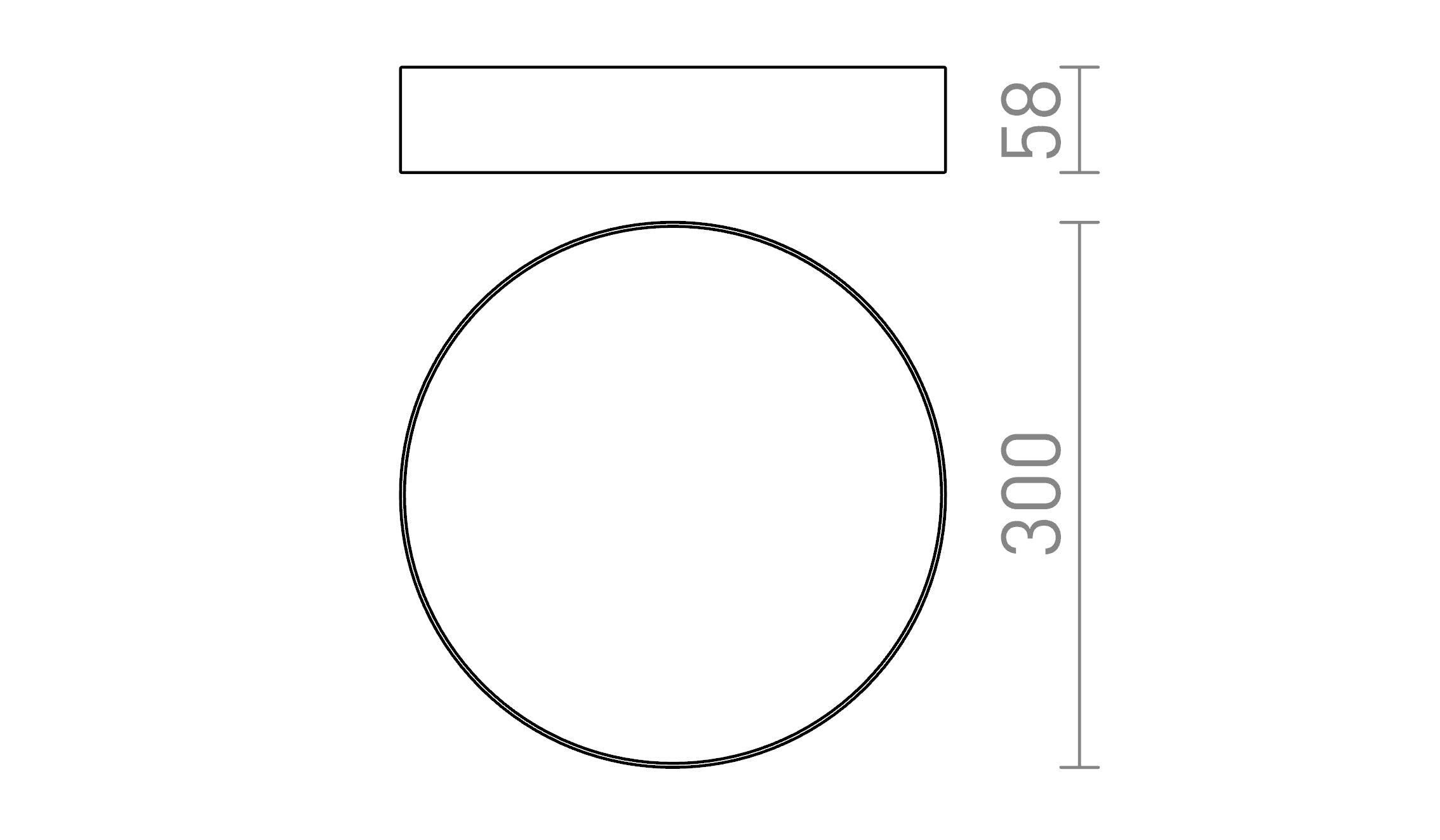 LARISA R 30 katto lamppu - Product sketch
