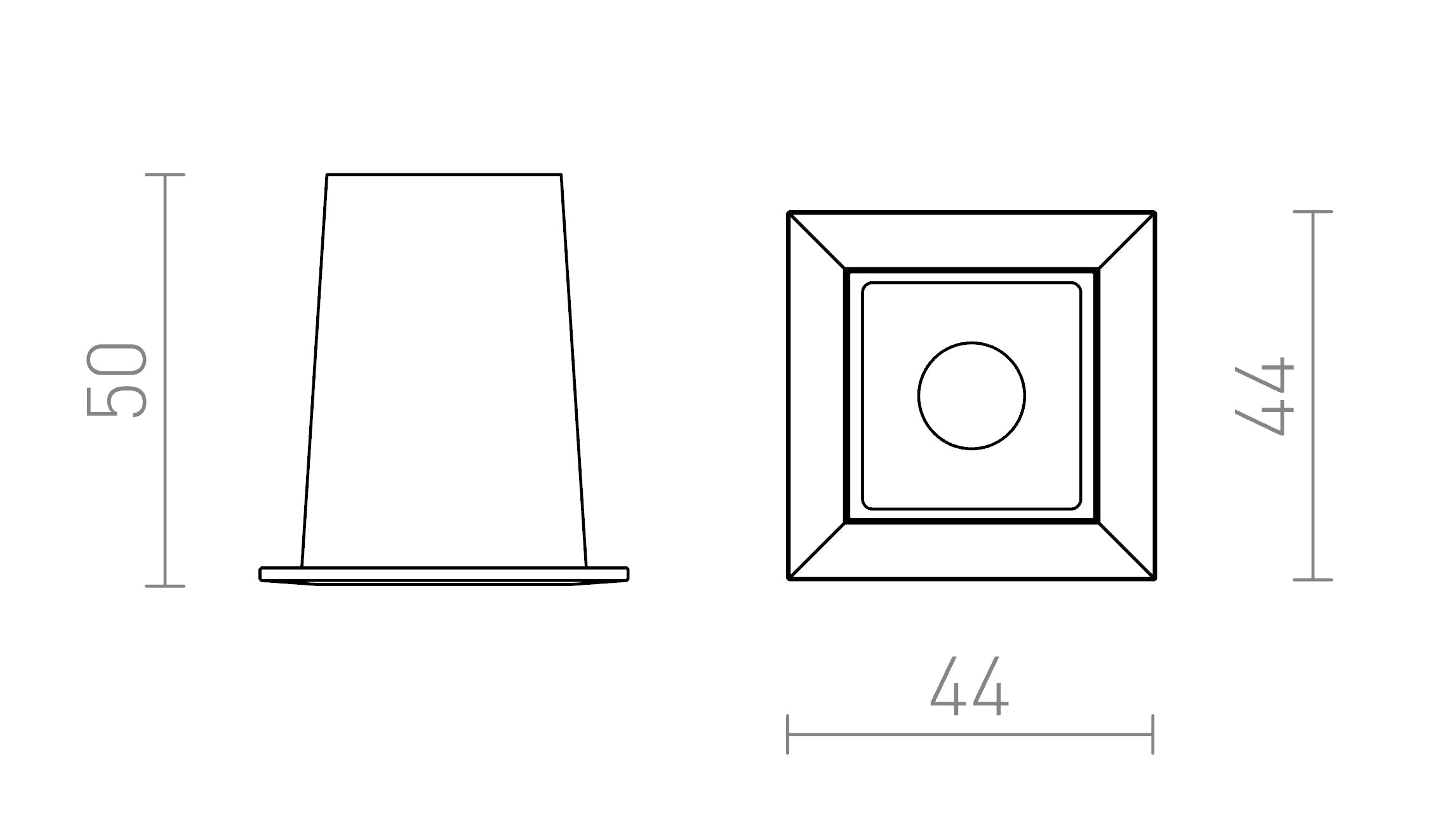 LIZARD I da incasso lampada - Product sketch