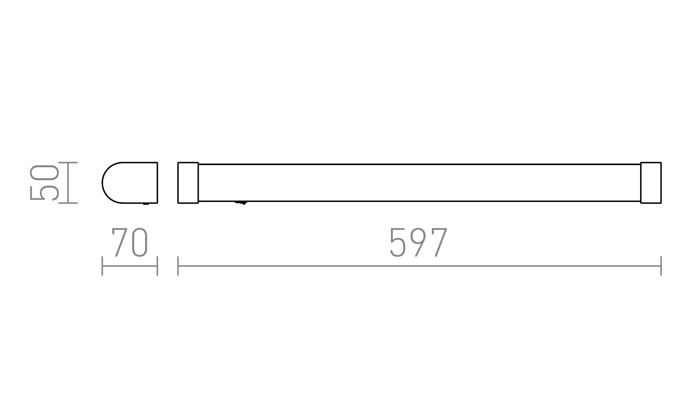 TAMPA 60 na parede sem terminais - Product sketch