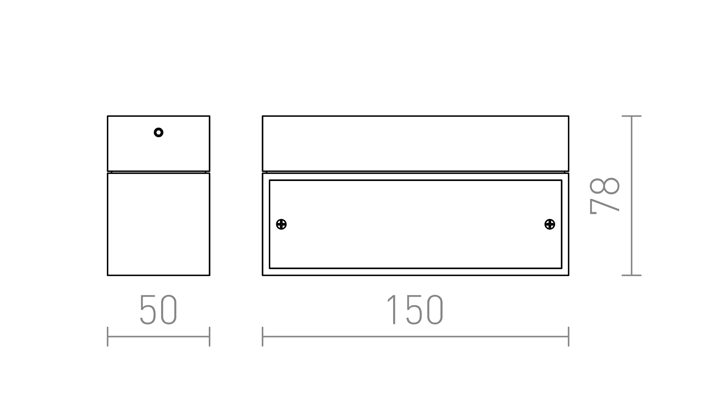 ADVANTAGE VI stenska lampa - Product sketch