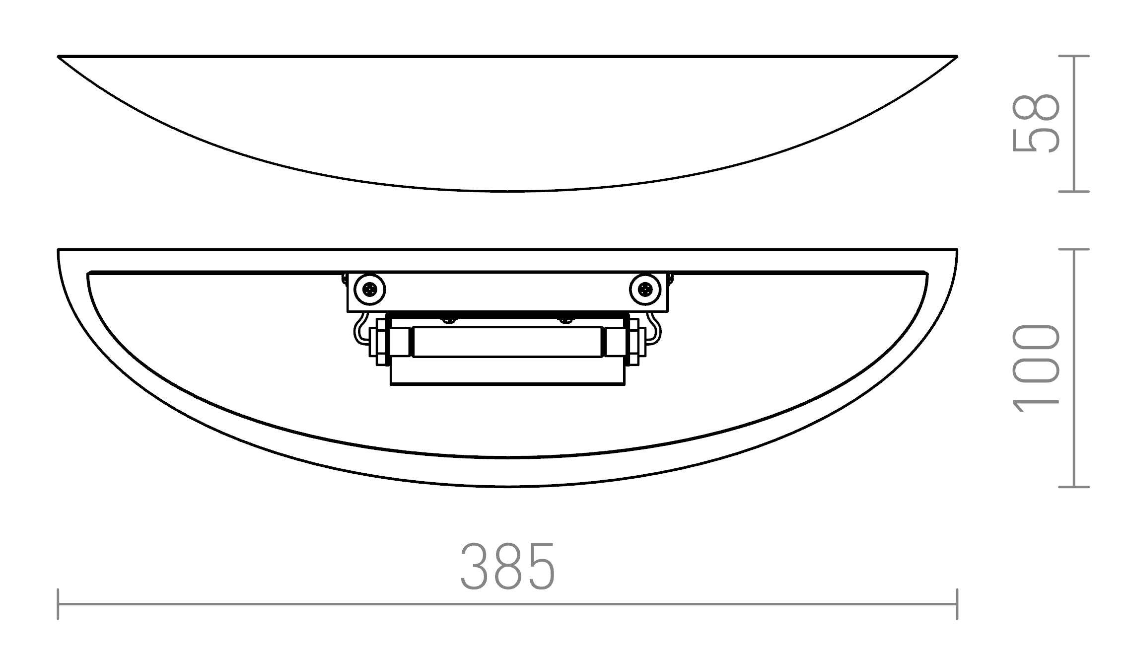 SID murale lampe - Product sketch