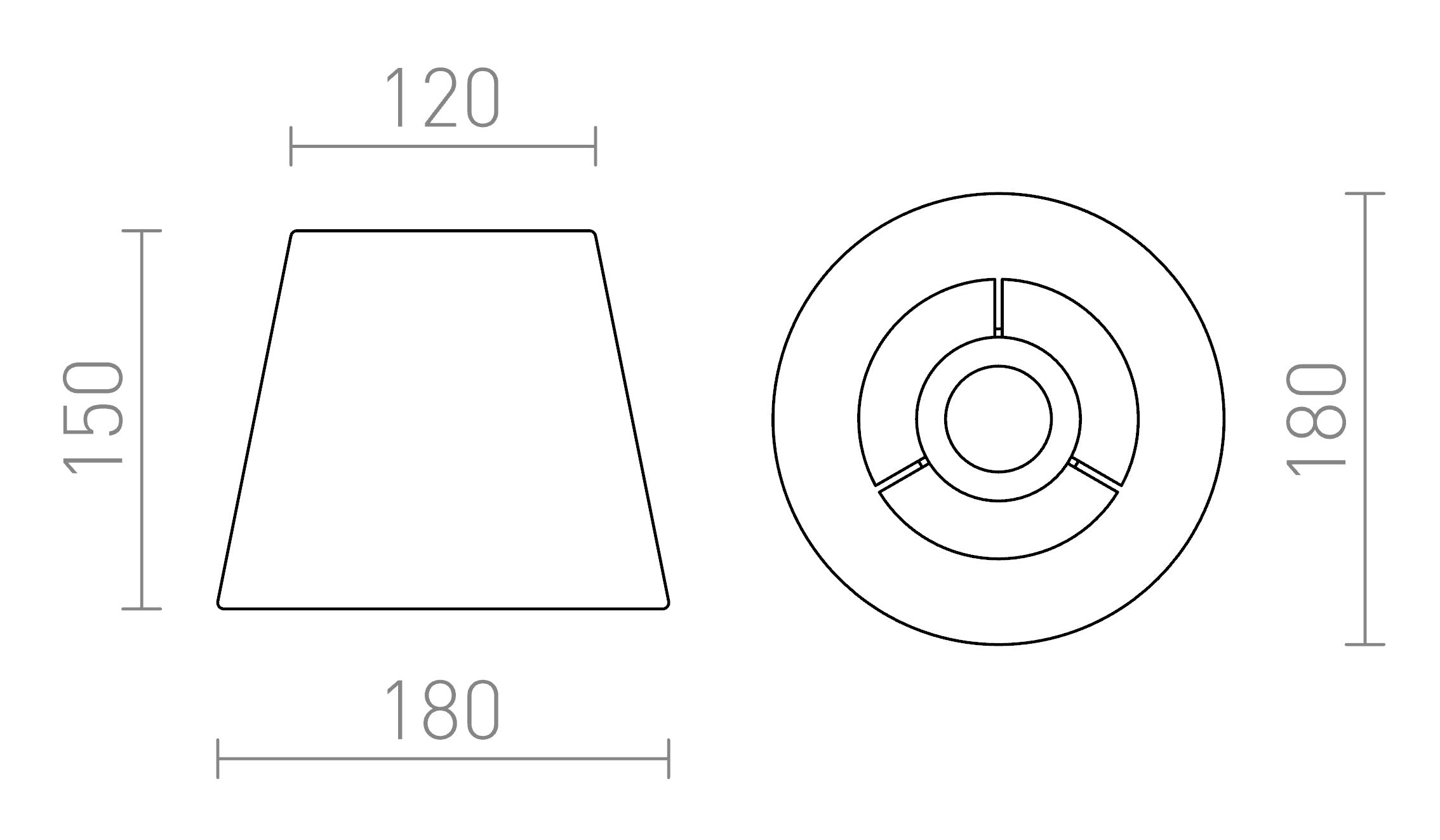 NIZZA 18/15 lampenkap - Product sketch