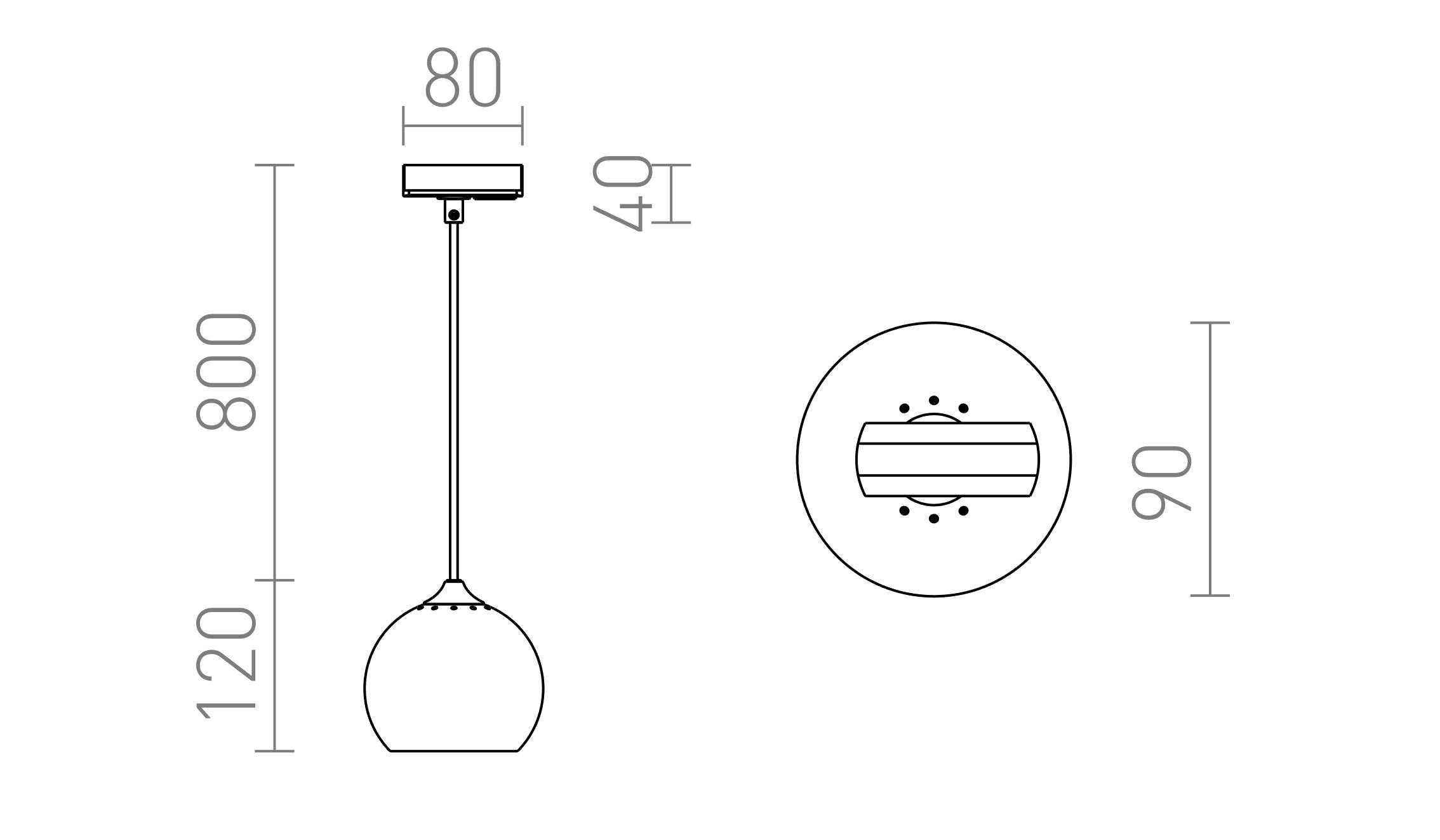 DESTY do szyny 1-faz - Product sketch