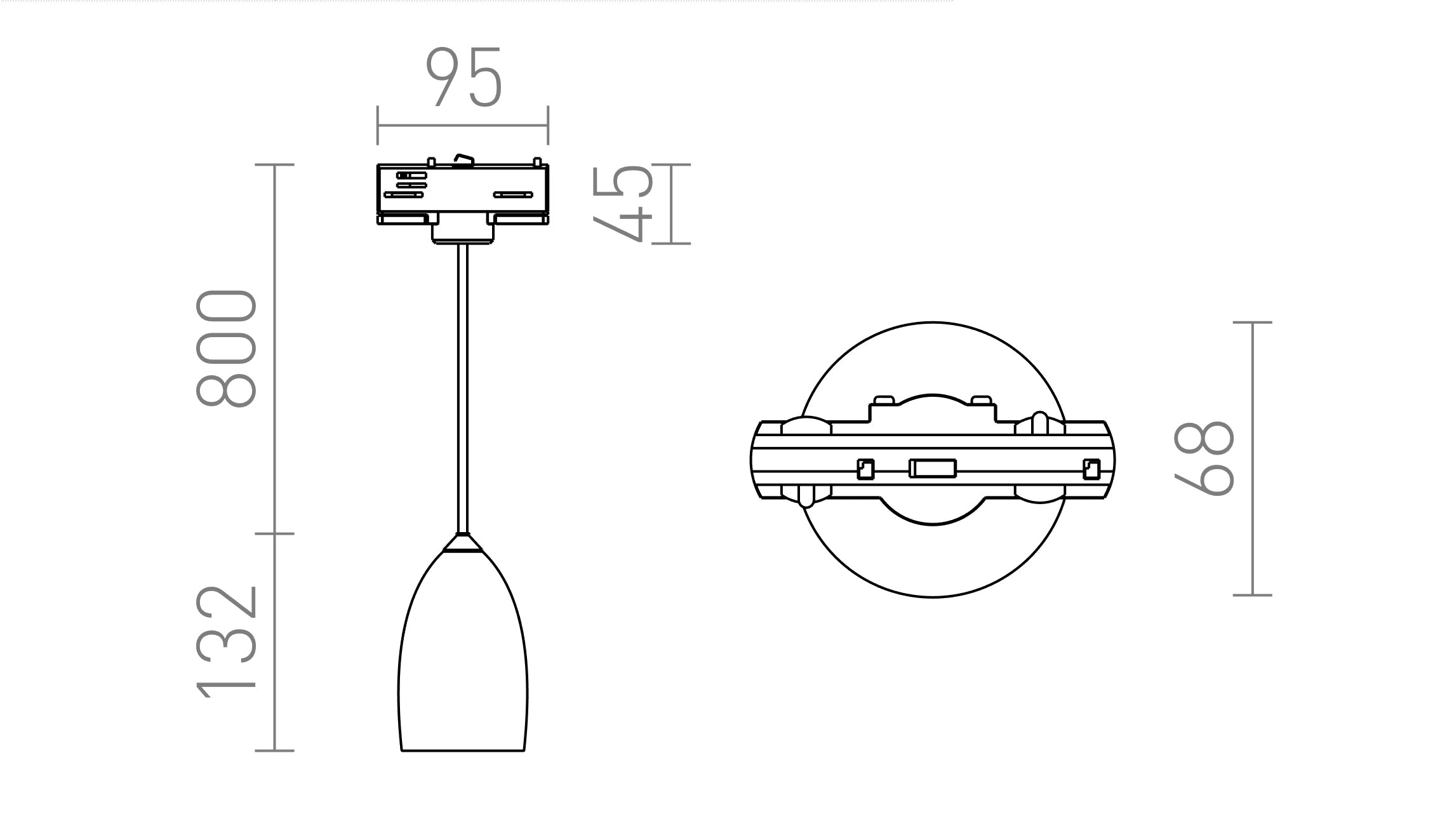BABADES för 3-fasskena - Product sketch