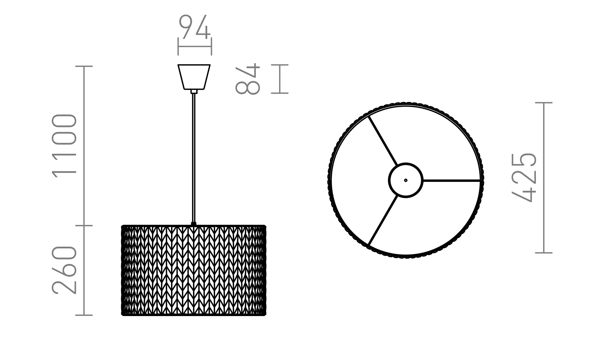AINO 40 colgante lámpara - Product sketch