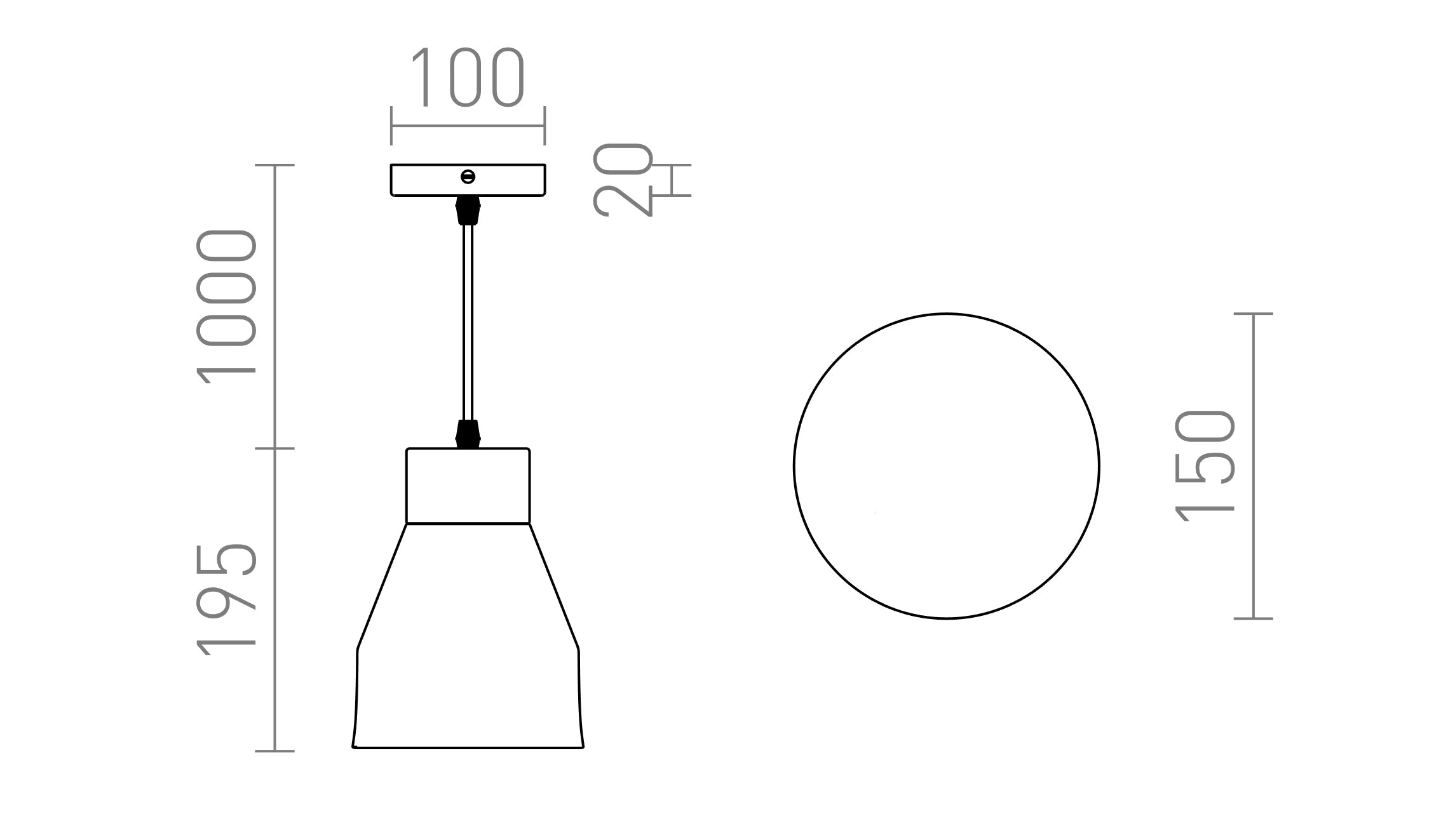 FRUTTI suspendat lampă - Product sketch