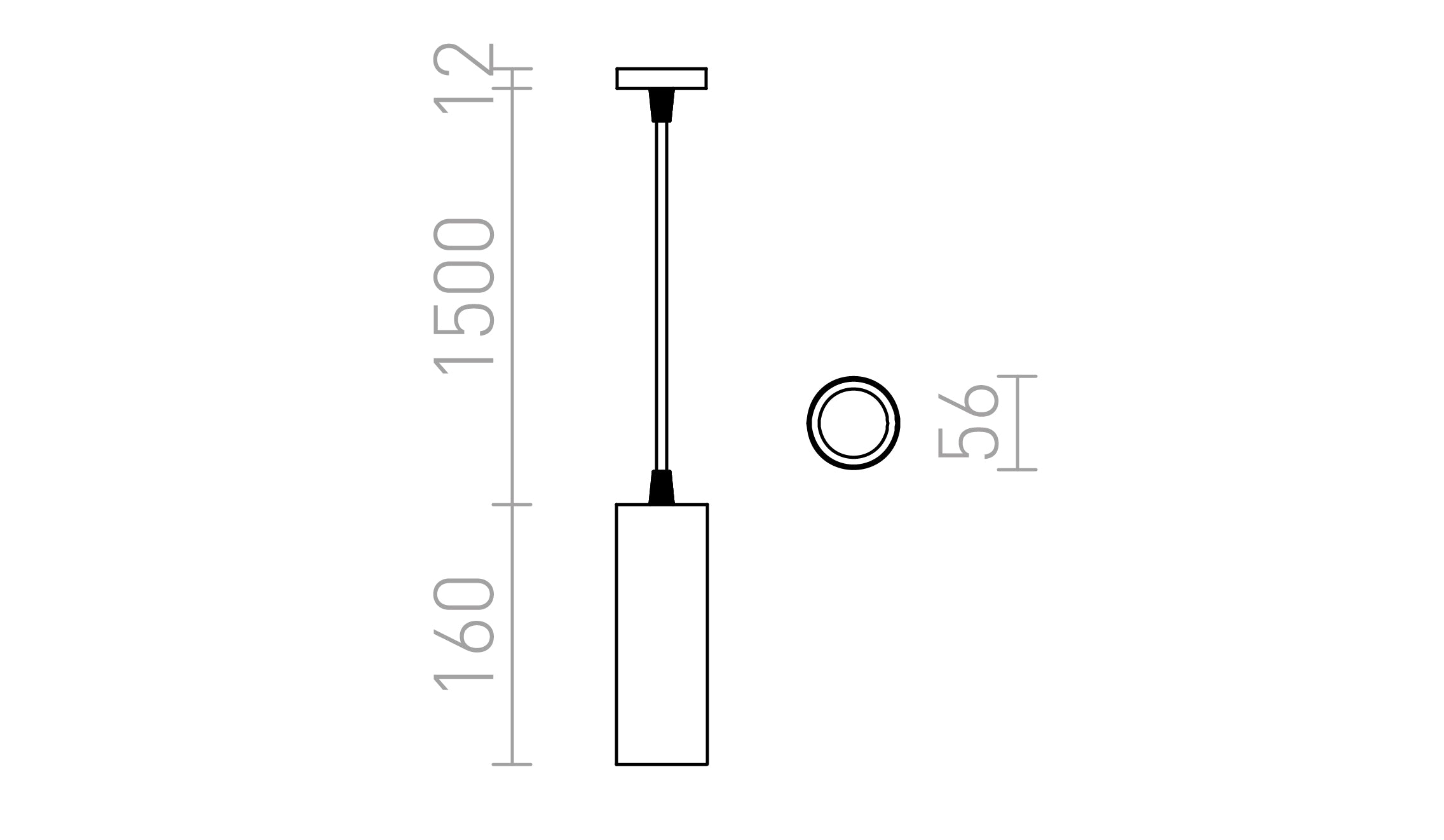 MAVRO DIMM висяща лампа - Product sketch