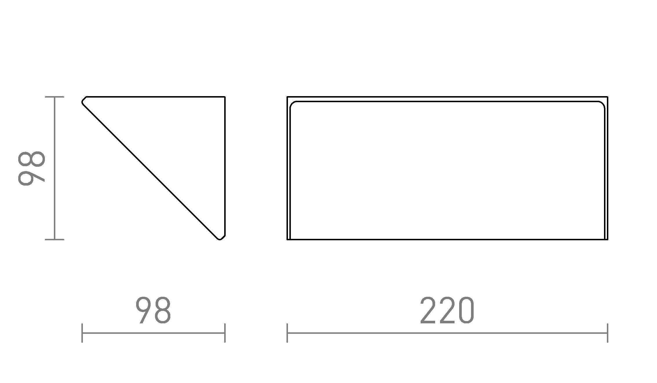 ANDANTE Wandleuchte lampe - Product sketch