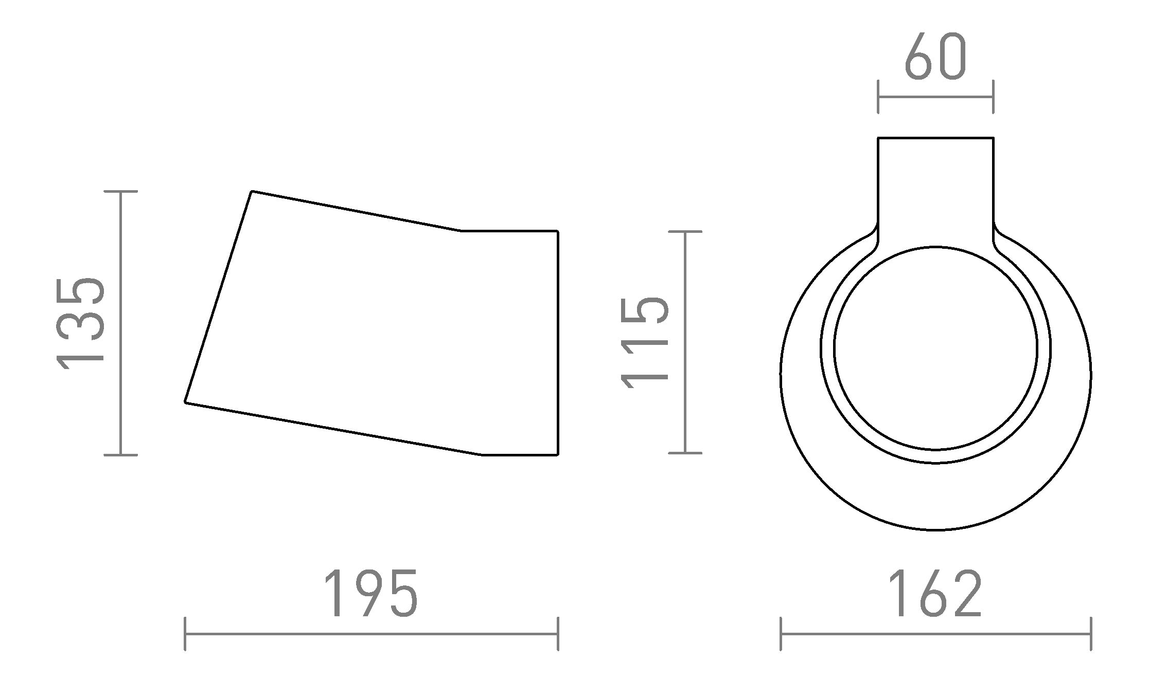 BENITA stenska lampa - Product sketch