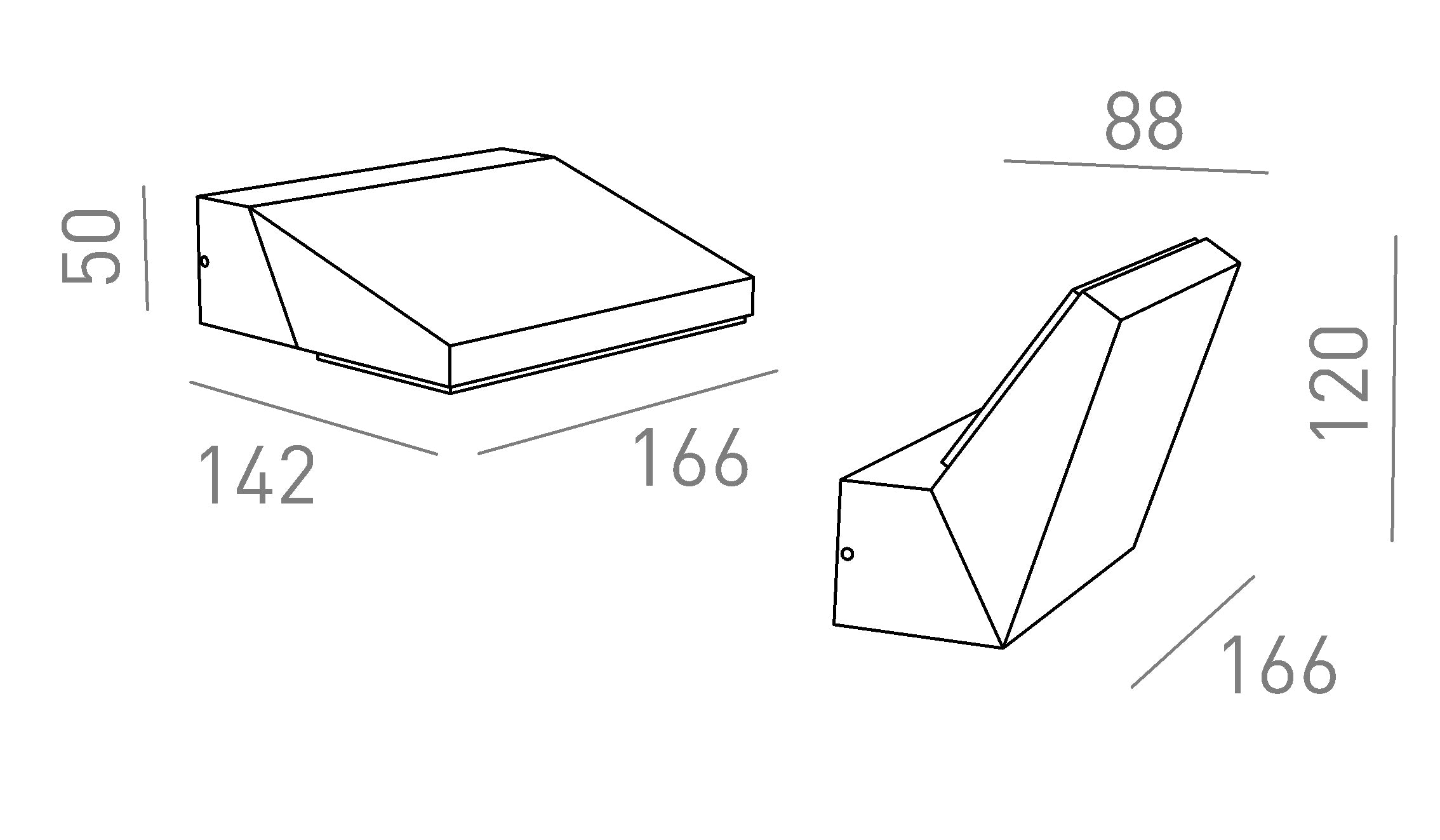 TWIST Επιτοίχιος λαμπτήρας - Product sketch