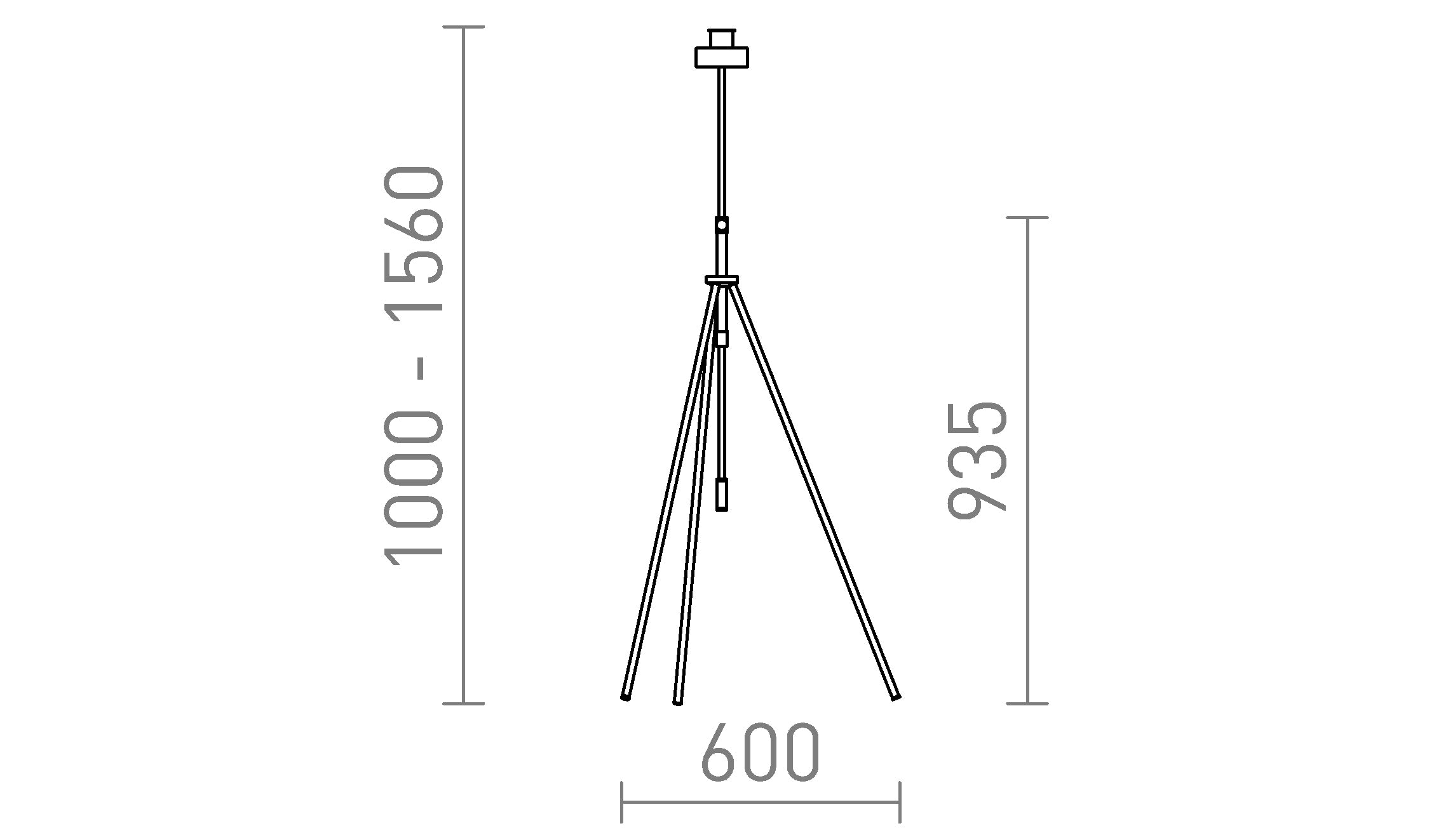 LUTON golvlampsbas - Product sketch