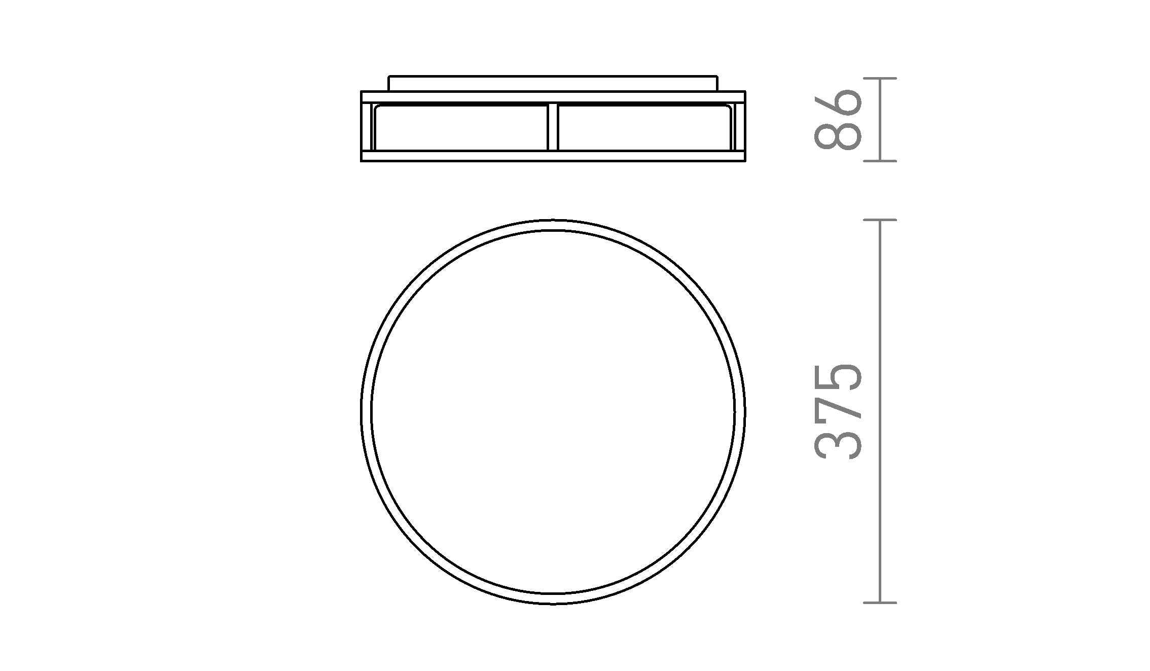 GRANDE LED 35 οροφής λαμπτήρας - Product sketch