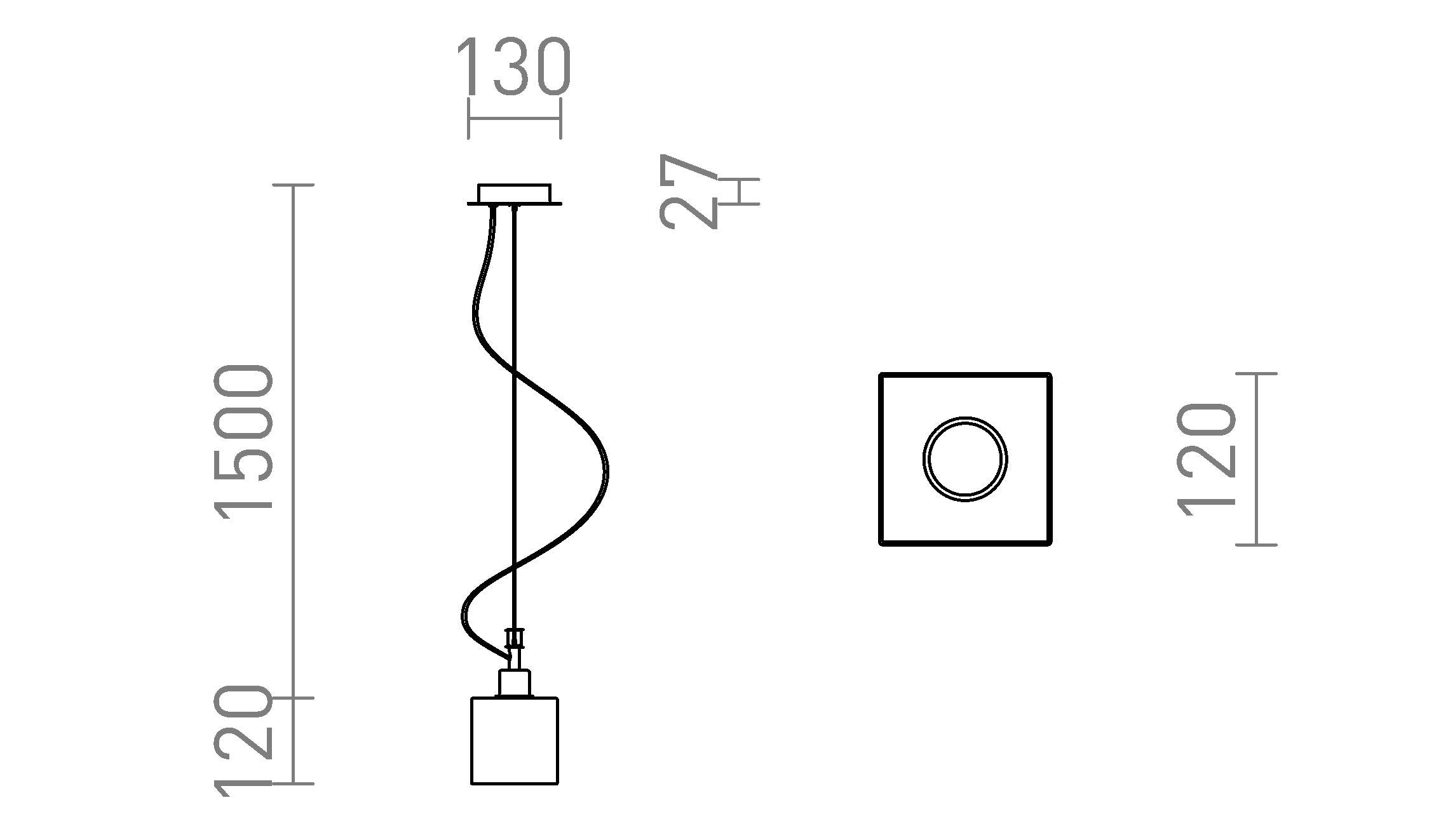 DADOS NEW pendel lampa - Product sketch