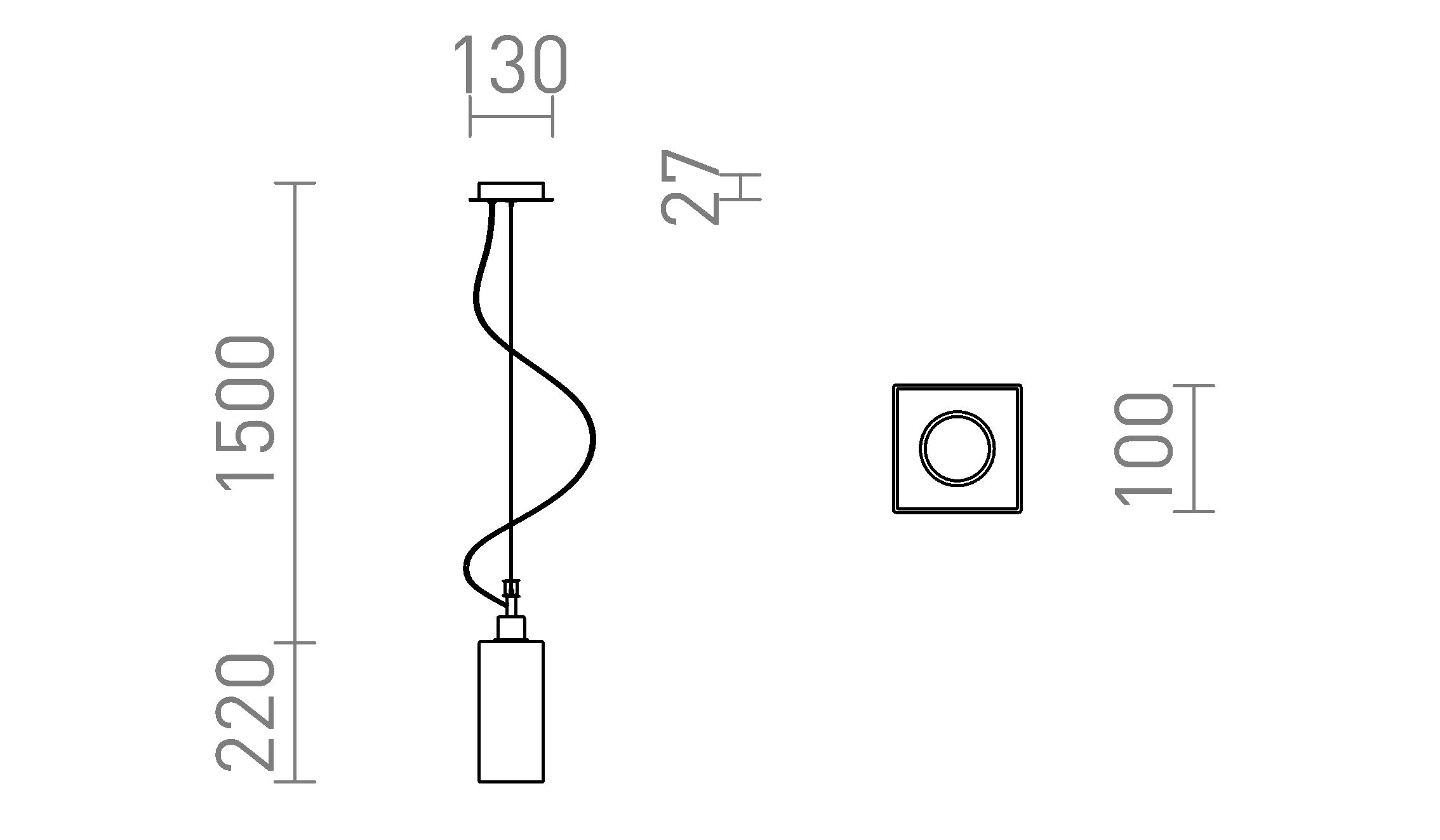 LIZ NEW colgante lámpara - Product sketch
