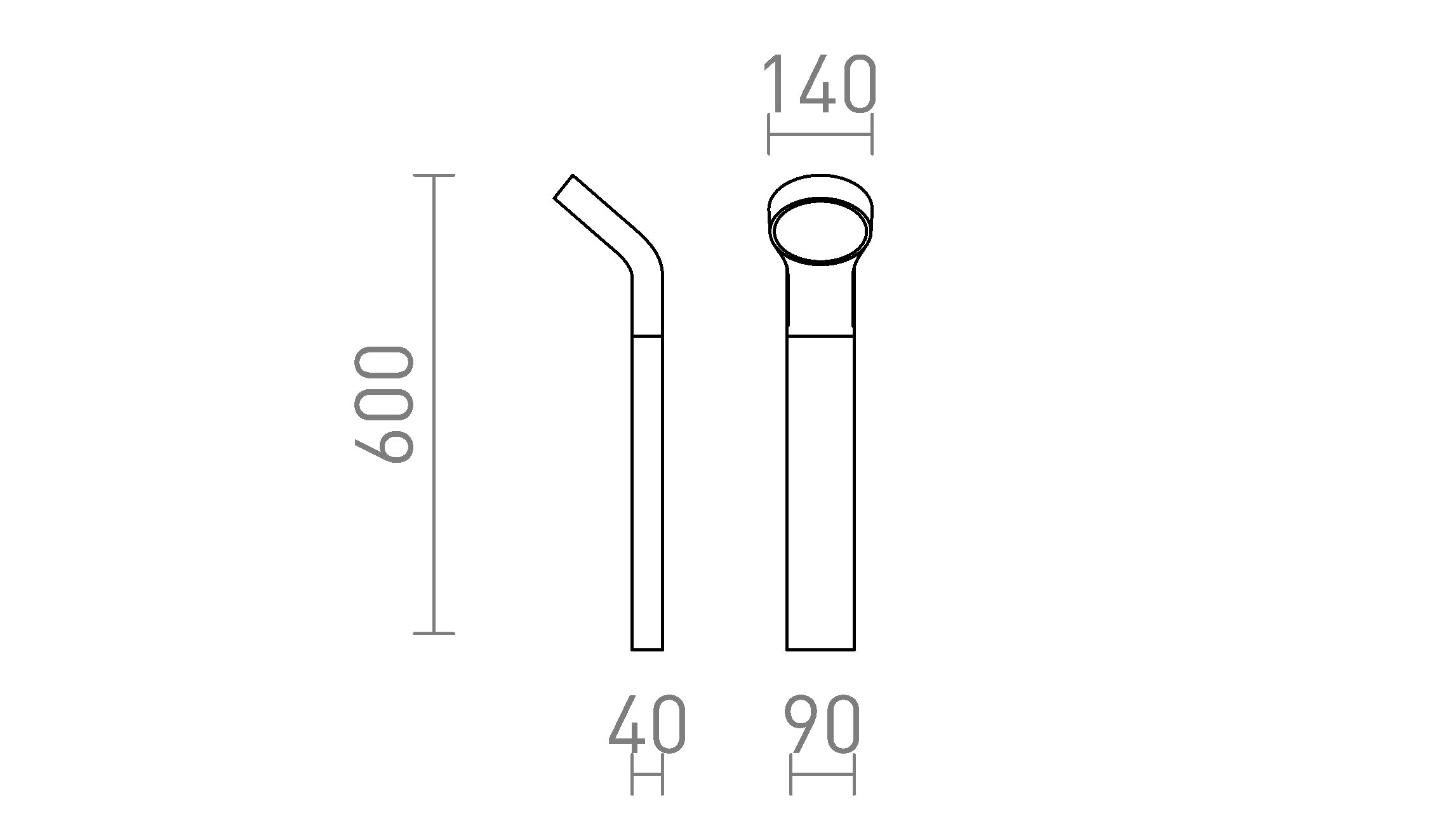 ELIA stojanová lampa - Product sketch