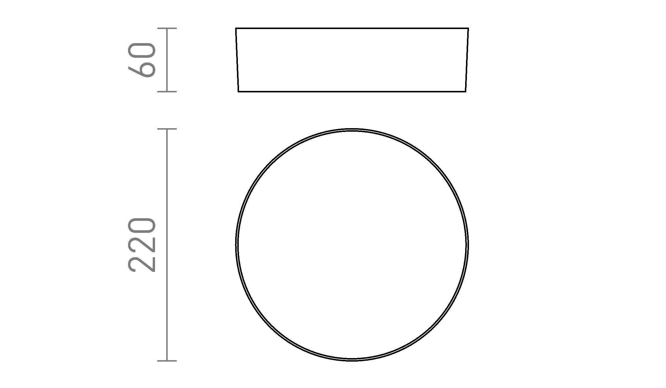 LARISA OUT 22 οροφής λαμπτήρας - Product sketch
