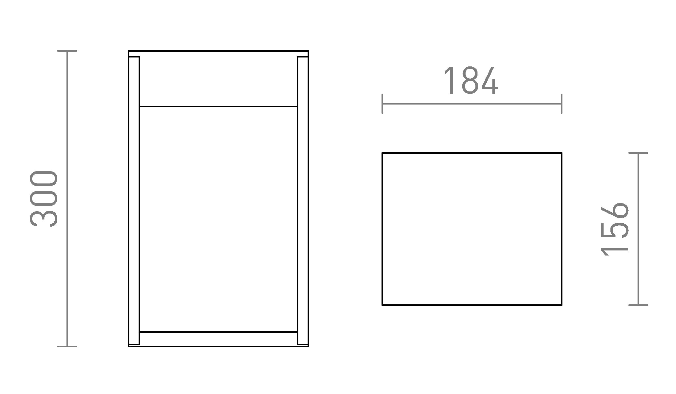 KING 30 lattia lamppu - Product sketch