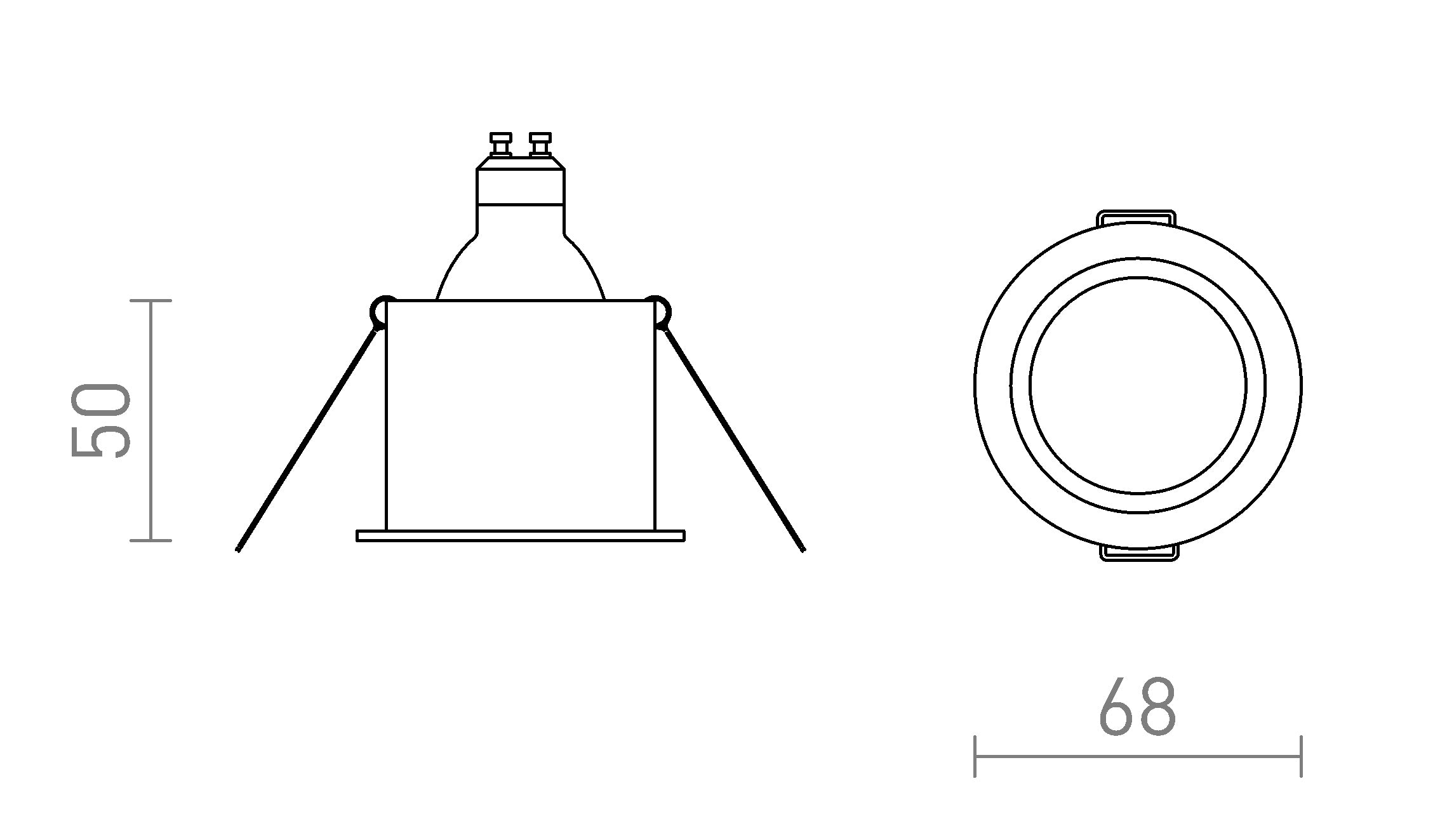 ORCO inbouwlamp lamp - Product sketch