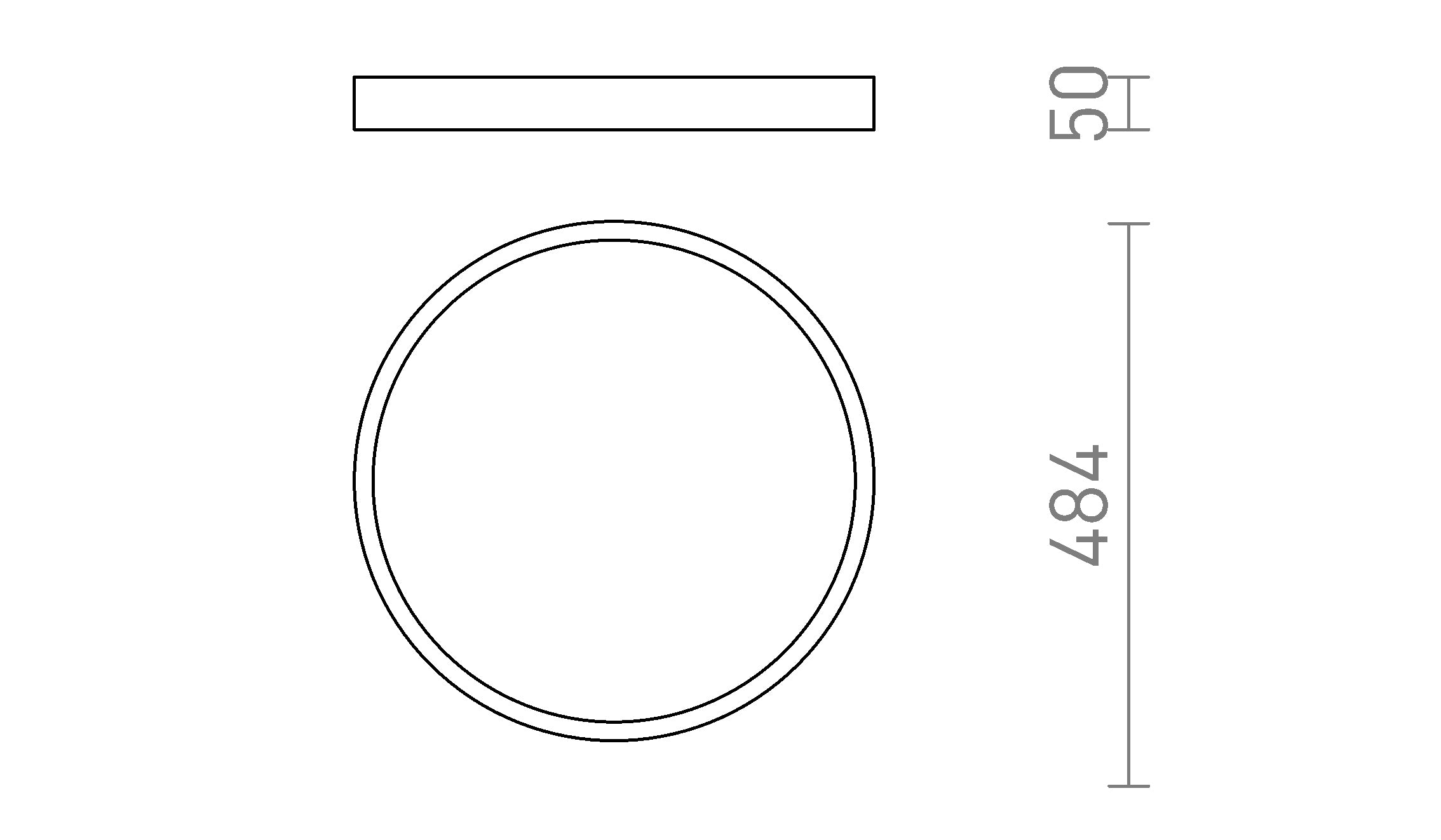 SOLEN 49 da soffitto lampada - Product sketch