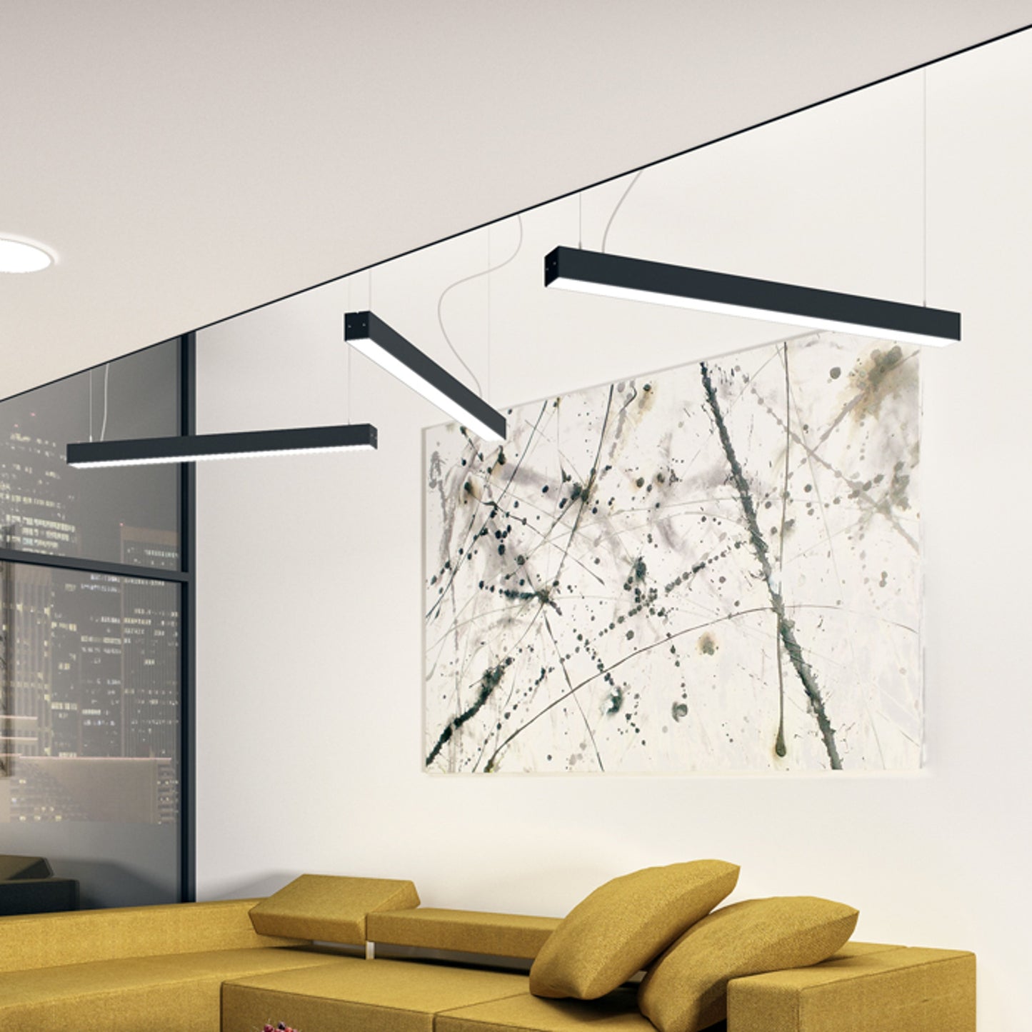 RENDL pendant lamp PESANTE 75 pendant black 230V LED 40W 3000K R12721 2