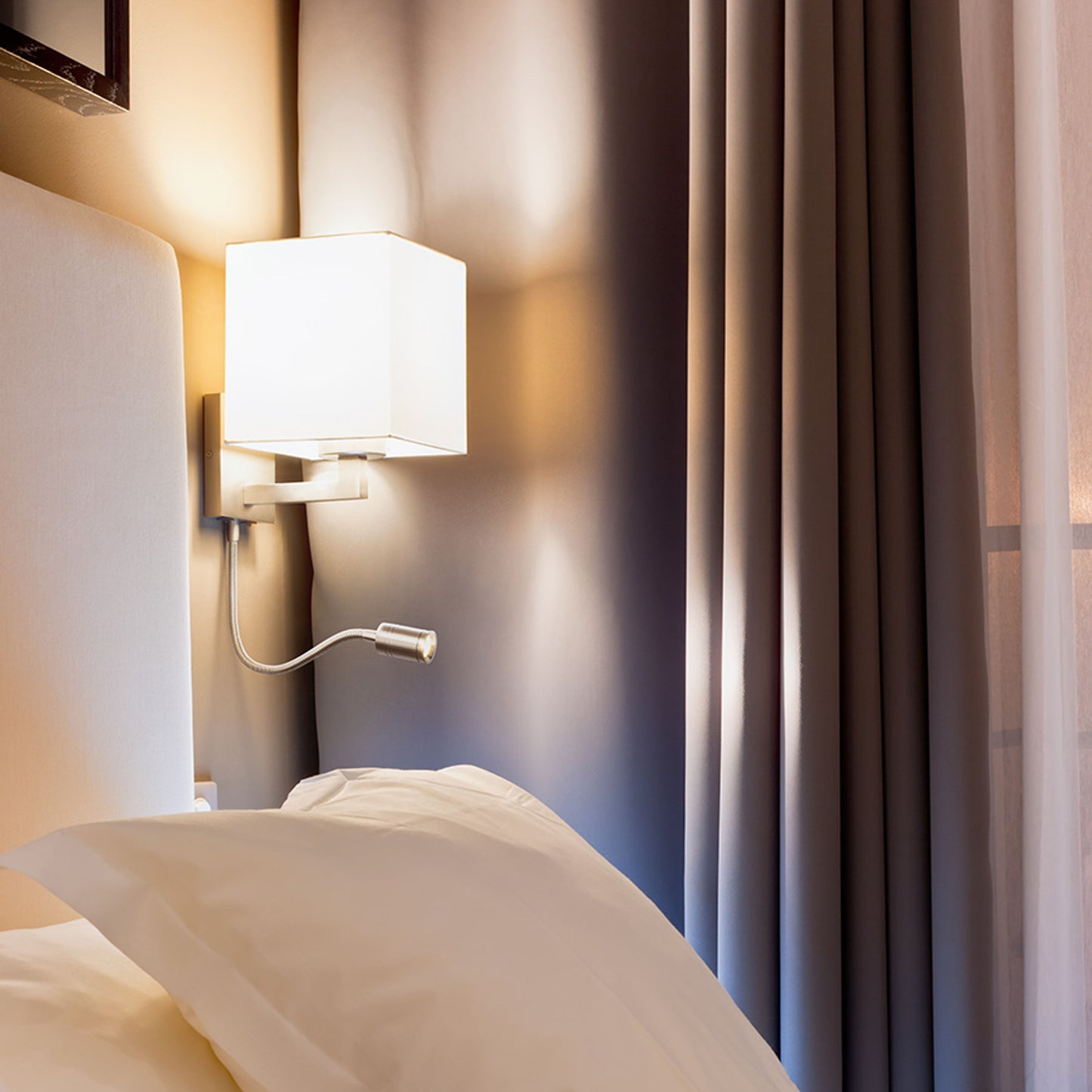RENDL wall lamp TAINA with shade white matt nickel 230V LED E27 LED 15+3W 25° 3000K R12956 2