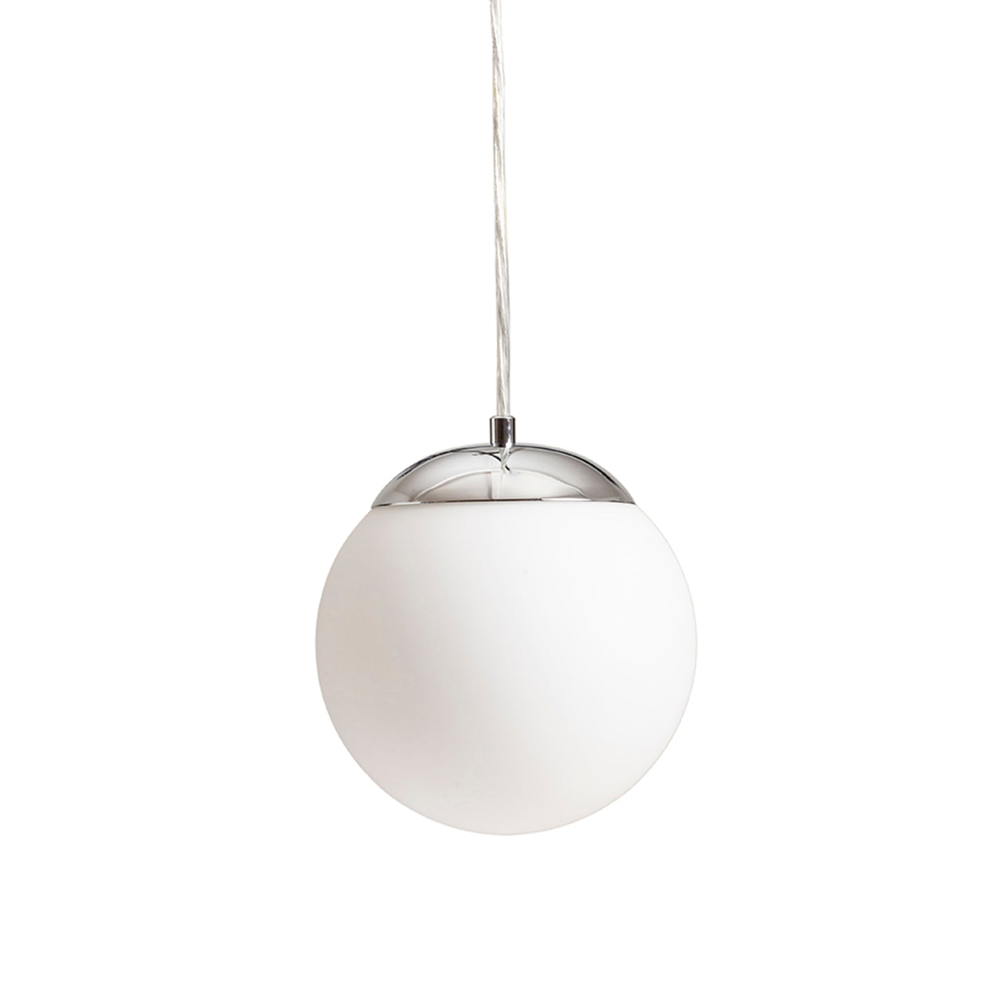 RENDL pendant lamp BOLLY 17 pendant opal-colored glass/chrome 230V LED E27 11W IP44 R13692 6