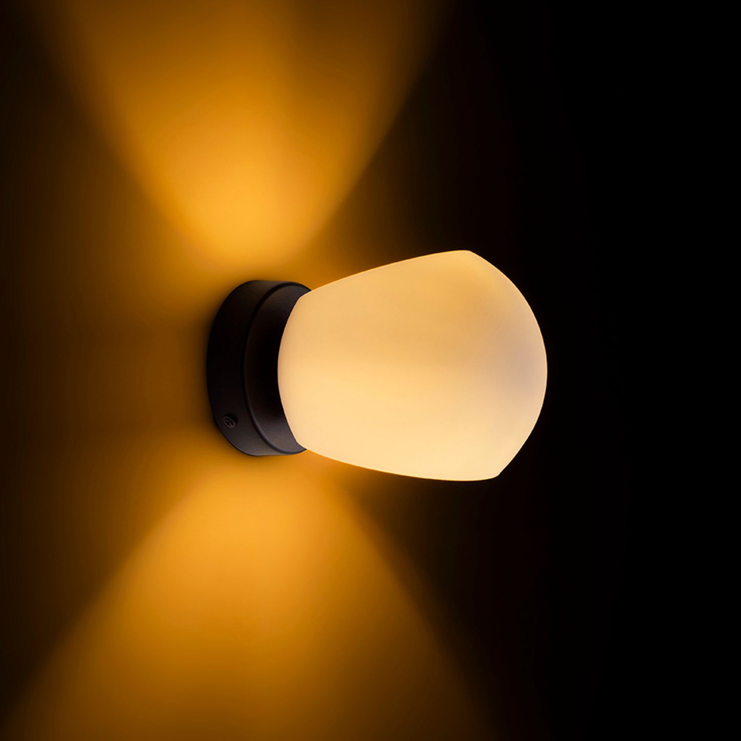 RENDL wall lamp SOLARIS surface mounted frosted glass/black 230V LED E14 7W R13995 2