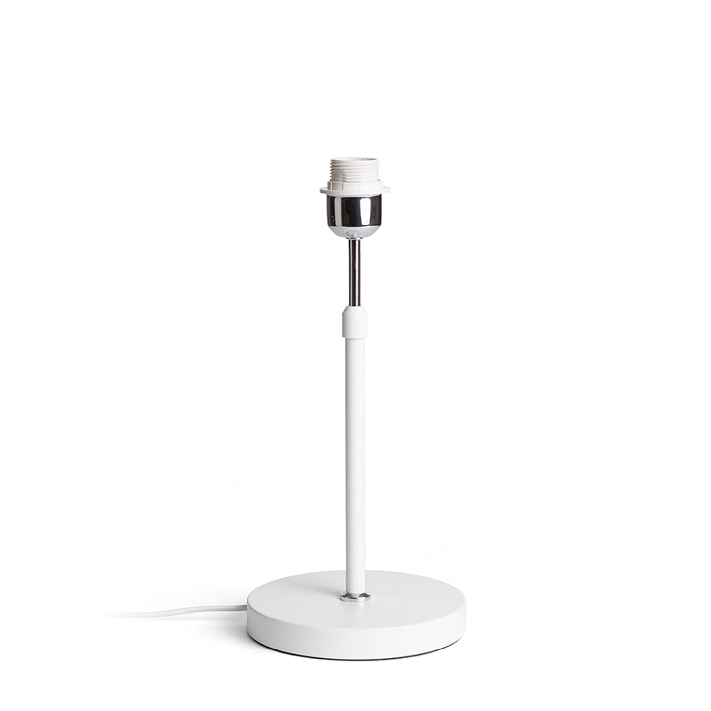 RENDL shades, shade bases, pendent sets EMMETT table base white chrome 230V LED E27 15W R14115 1