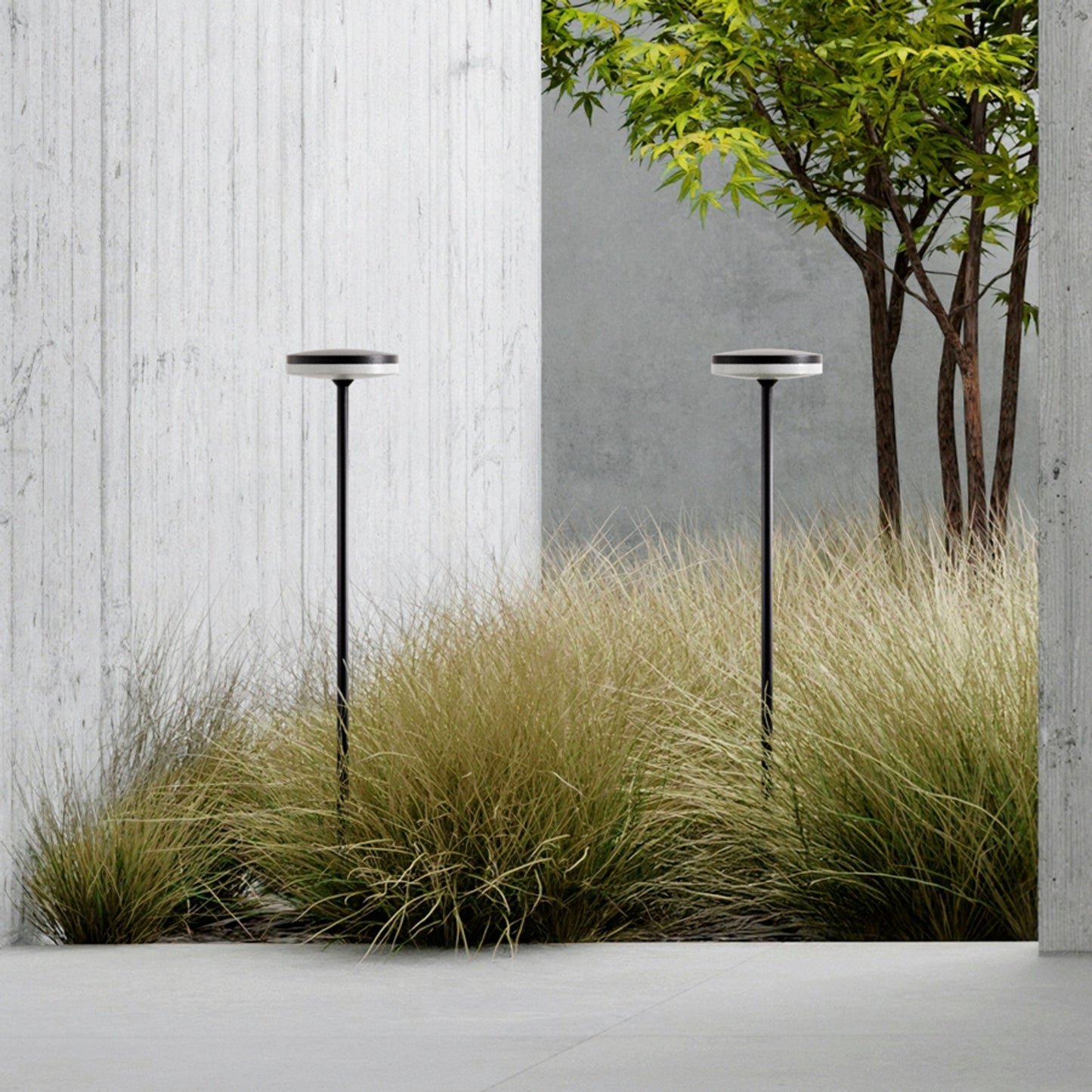 RENDL outdoor lamp SEMPLICE 80 floor / on spike black matte acrylic 230V LED 12W IP54 3000K R14195 5