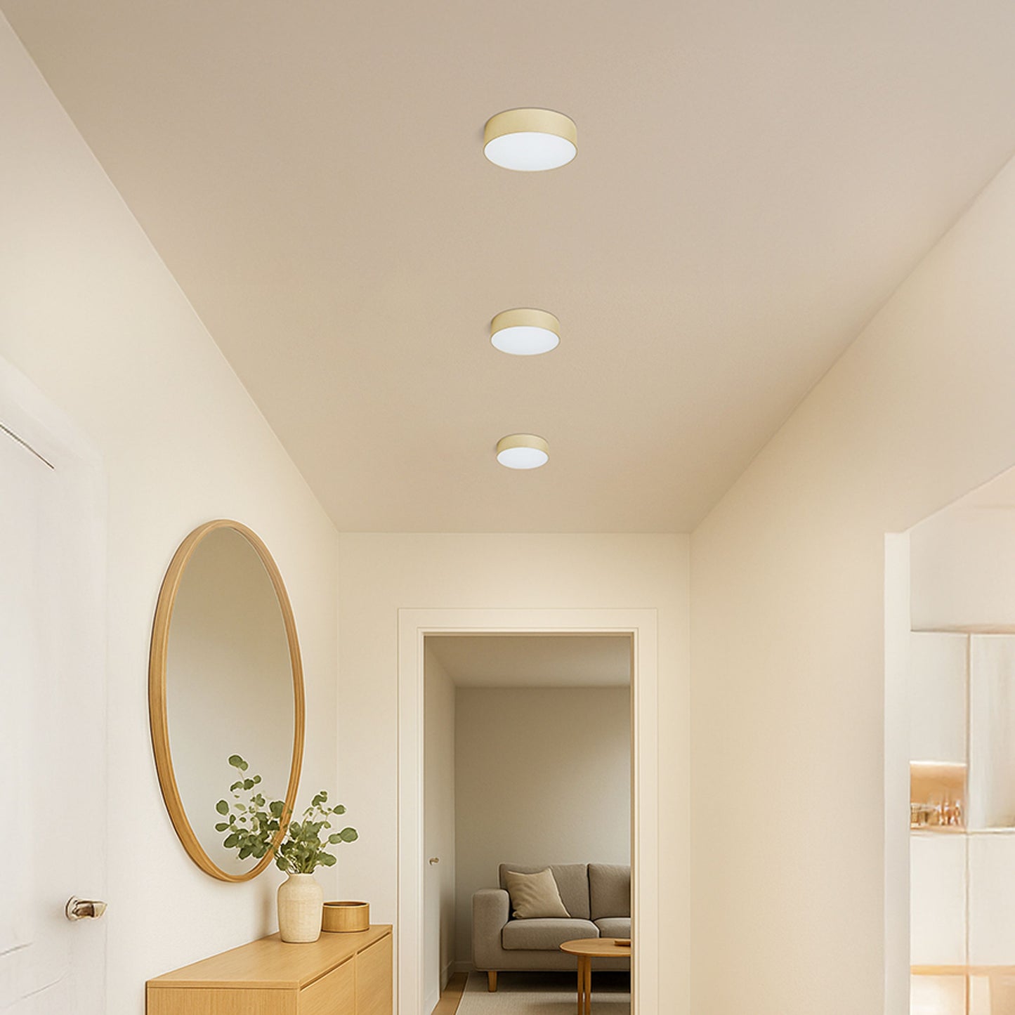 RENDL surface mounted lamp LARISA R 22 ceiling pearl gold 230V LED 20W 3000K 4000K 6500K R14355 3