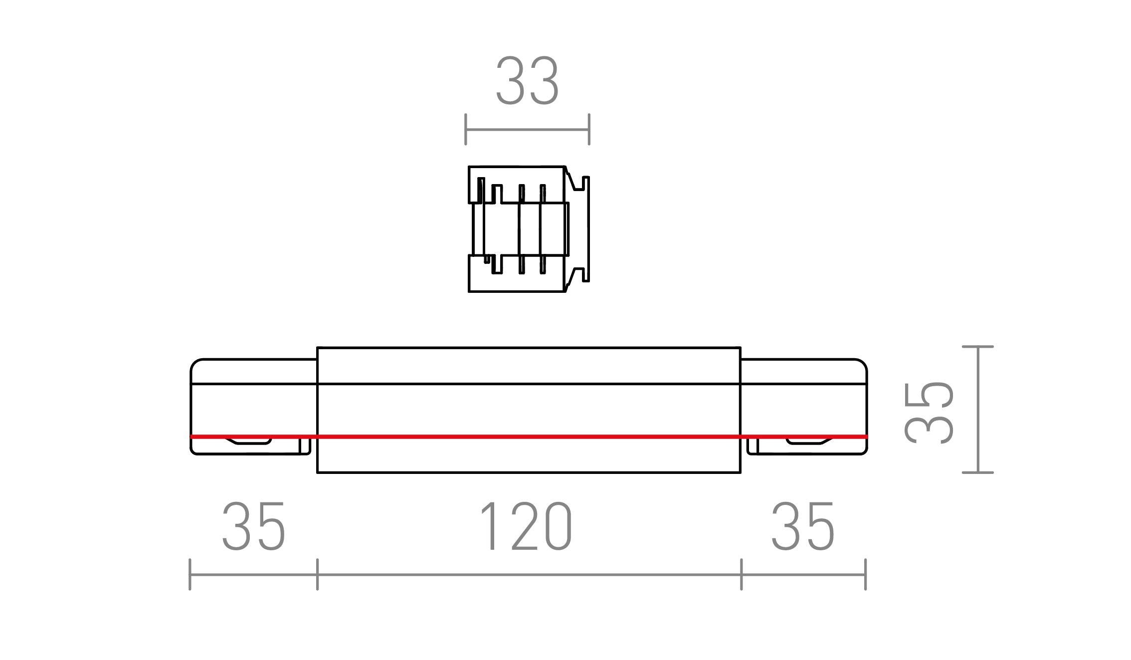 EUTRAC ΕΥΘΕΙΑ ΑΡΘΡΩΣΗ ΜΕ FEED-IN - Product sketch